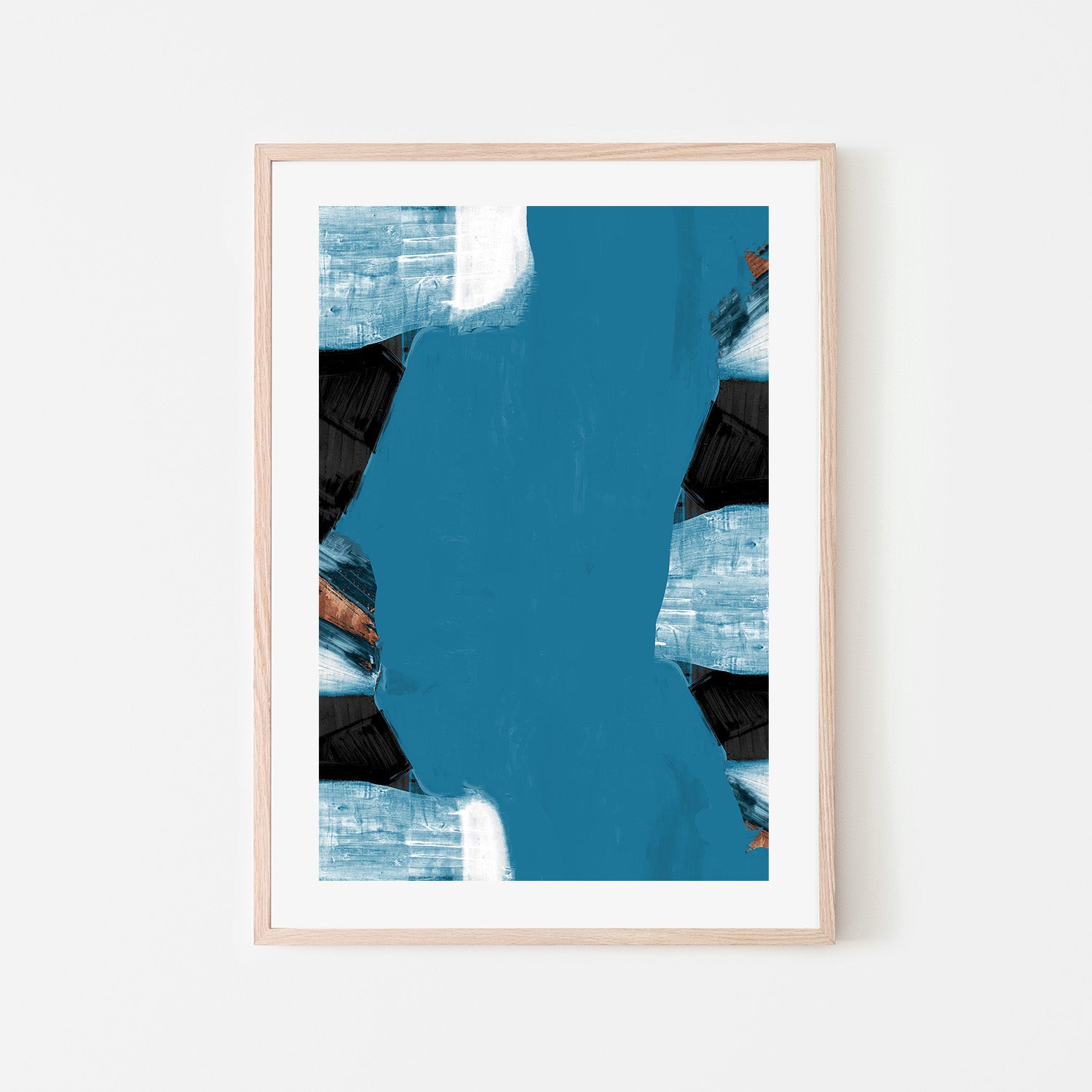 wall-art-print-canvas-poster-framed-Teal Gold Shapes, Style B-6
