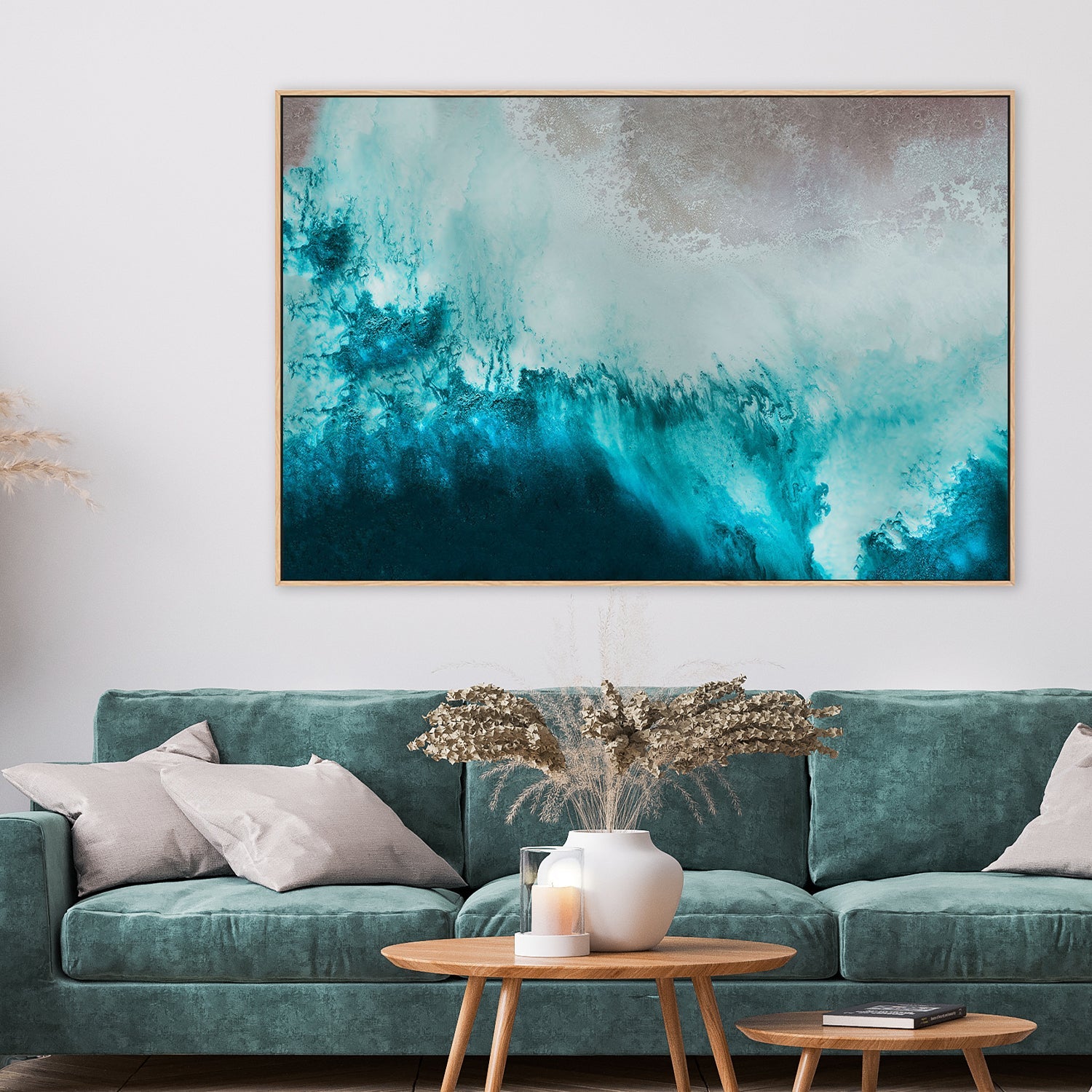 wall-art-print-canvas-poster-framed-Teal Wonder , By Petra Meikle-2