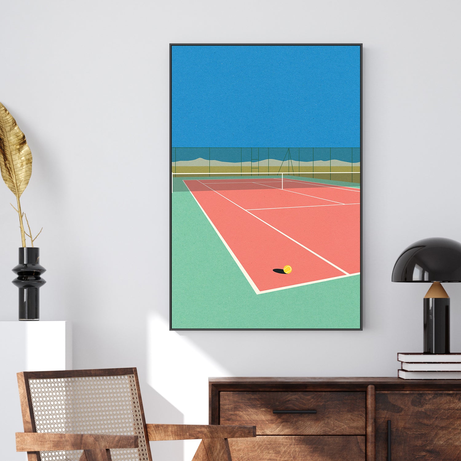 wall-art-print-canvas-poster-framed-Tennis Court In the Desert-2
