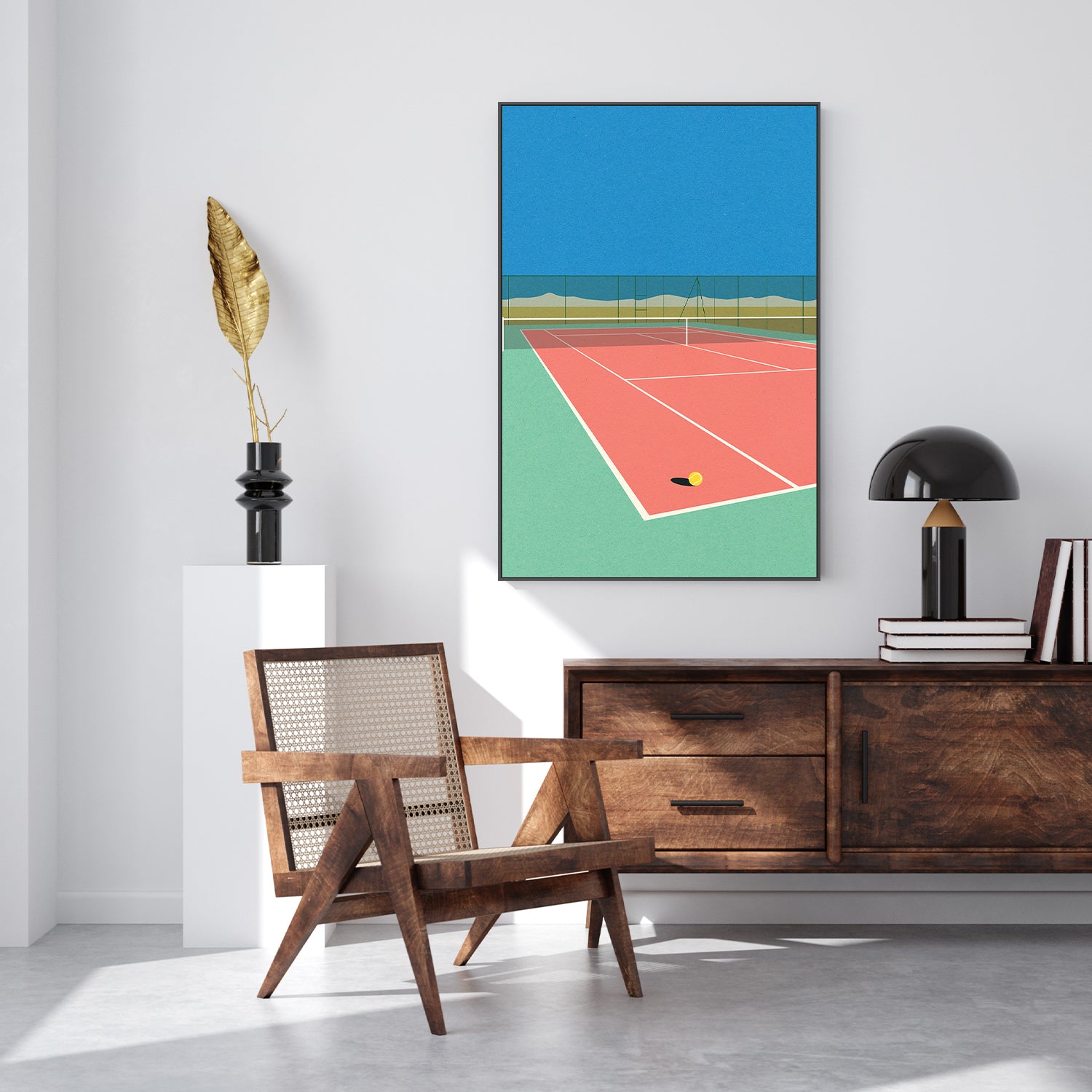 wall-art-print-canvas-poster-framed-Tennis Court In the Desert-7