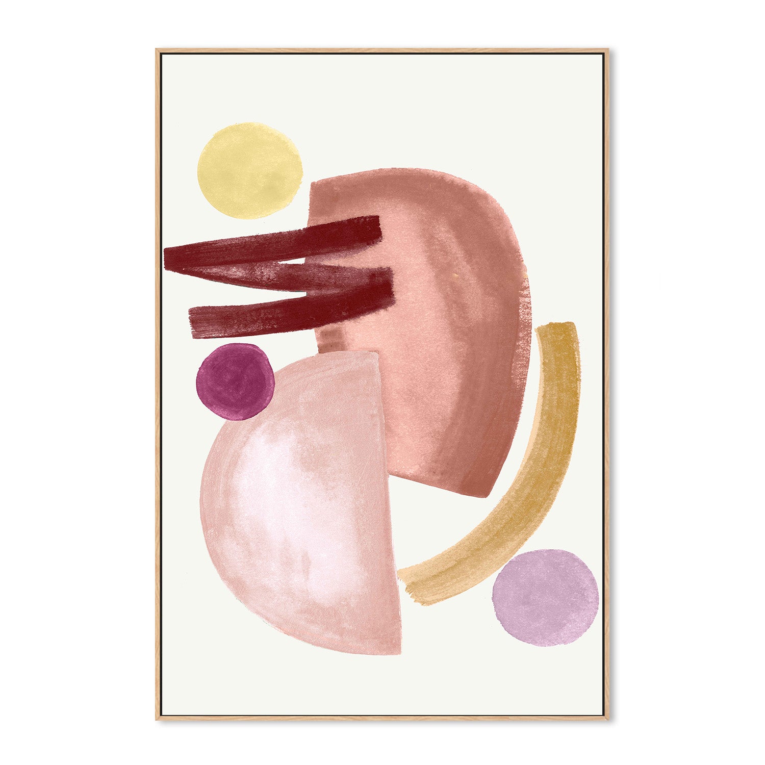 wall-art-print-canvas-poster-framed-Terracotta Strokes, Style A-4