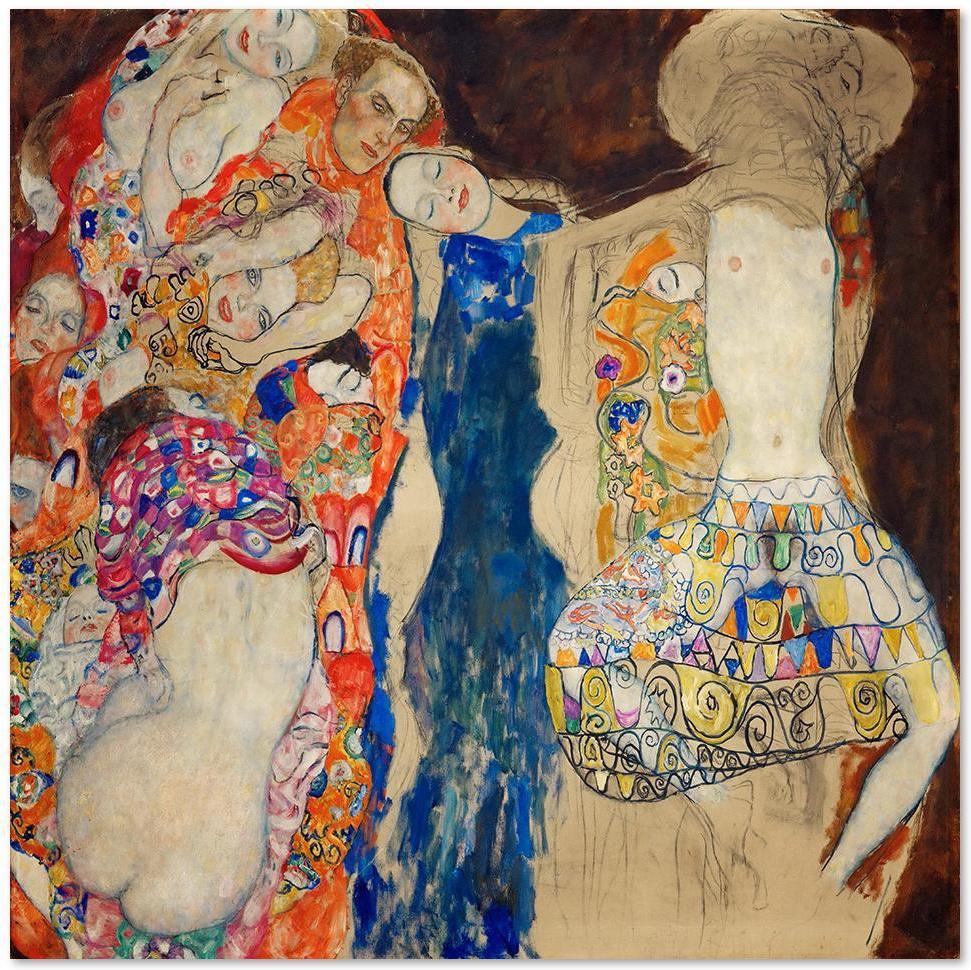 wall-art-print-canvas-poster-framed-The Bride, By Gustav Klimt-by-Gioia Wall Art-Gioia Wall Art