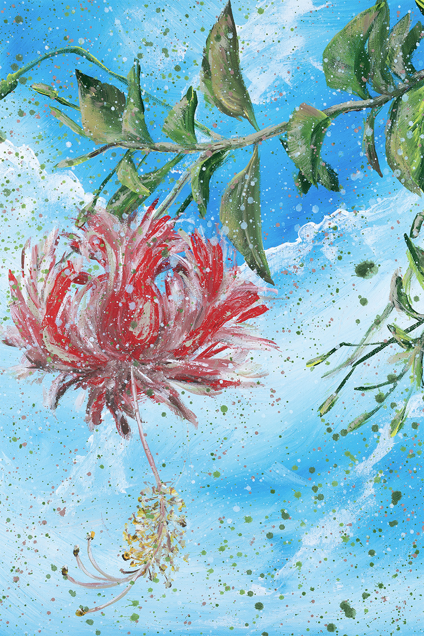 wall-art-print-canvas-poster-framed-The Coral Hibiscus Through Your Eyes , By Hsin Lin-1