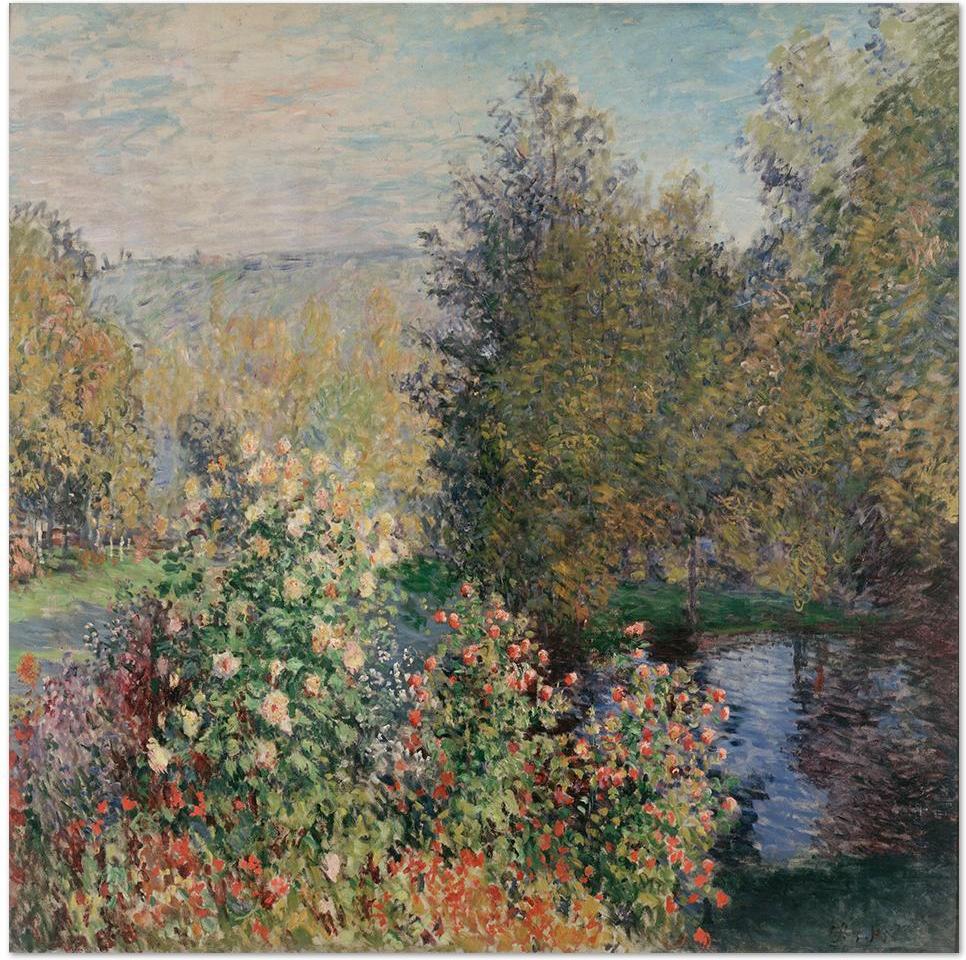 wall-art-print-canvas-poster-framed-The Corner Of The Garden At Montgeron, By Monet-by-Gioia Wall Art-Gioia Wall Art