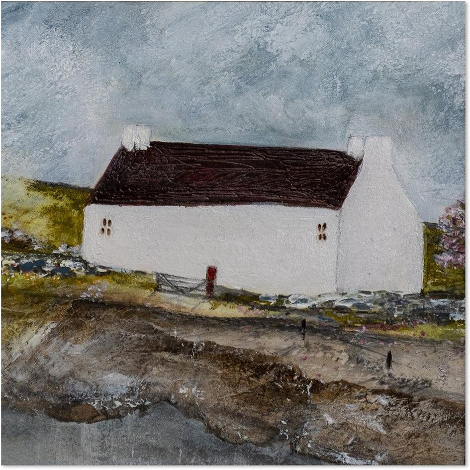 wall-art-print-canvas-poster-framed-The Cottage At The End Of The Path-by-Louise O'hara-Gioia Wall Art