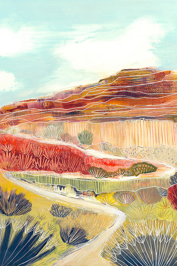 wall-art-print-canvas-poster-framed-The Desert Path-1