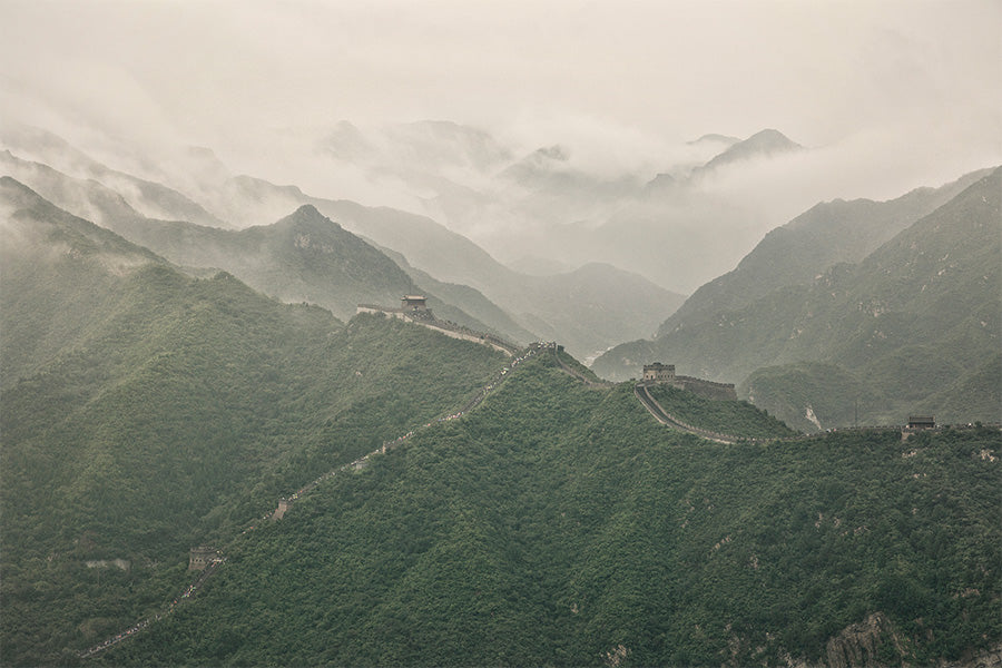 wall-art-print-canvas-poster-framed-The Great Wall of China and Mountains on a Foggy Day, Venerate , By Andrew Paranavitana-1