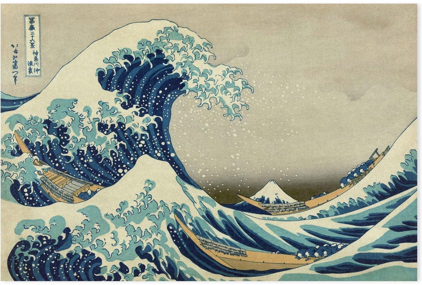 wall-art-print-canvas-poster-framed-The Great Wave Off Kanagawa 1823-by-Katsushika Hokusai-Gioia Wall Art