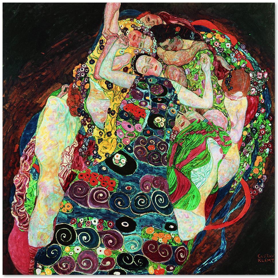 wall-art-print-canvas-poster-framed-The Maiden(Virgin), By Gustav Klimt-by-Gioia Wall Art-Gioia Wall Art