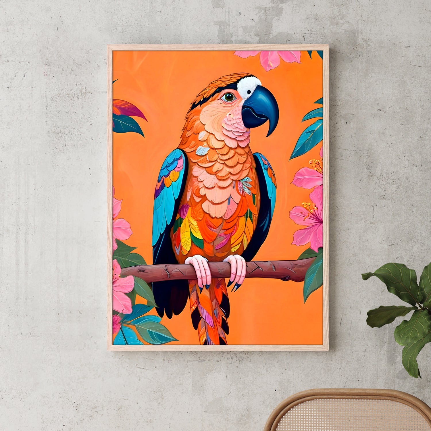 wall-art-print-canvas-poster-framed-The Parrot-2