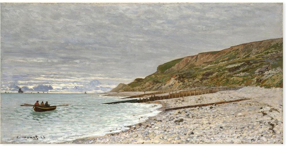 wall-art-print-canvas-poster-framed-The Point of Heve Honfleur 1864 , By Monet-by-Gioia Wall Art-Gioia Wall Art