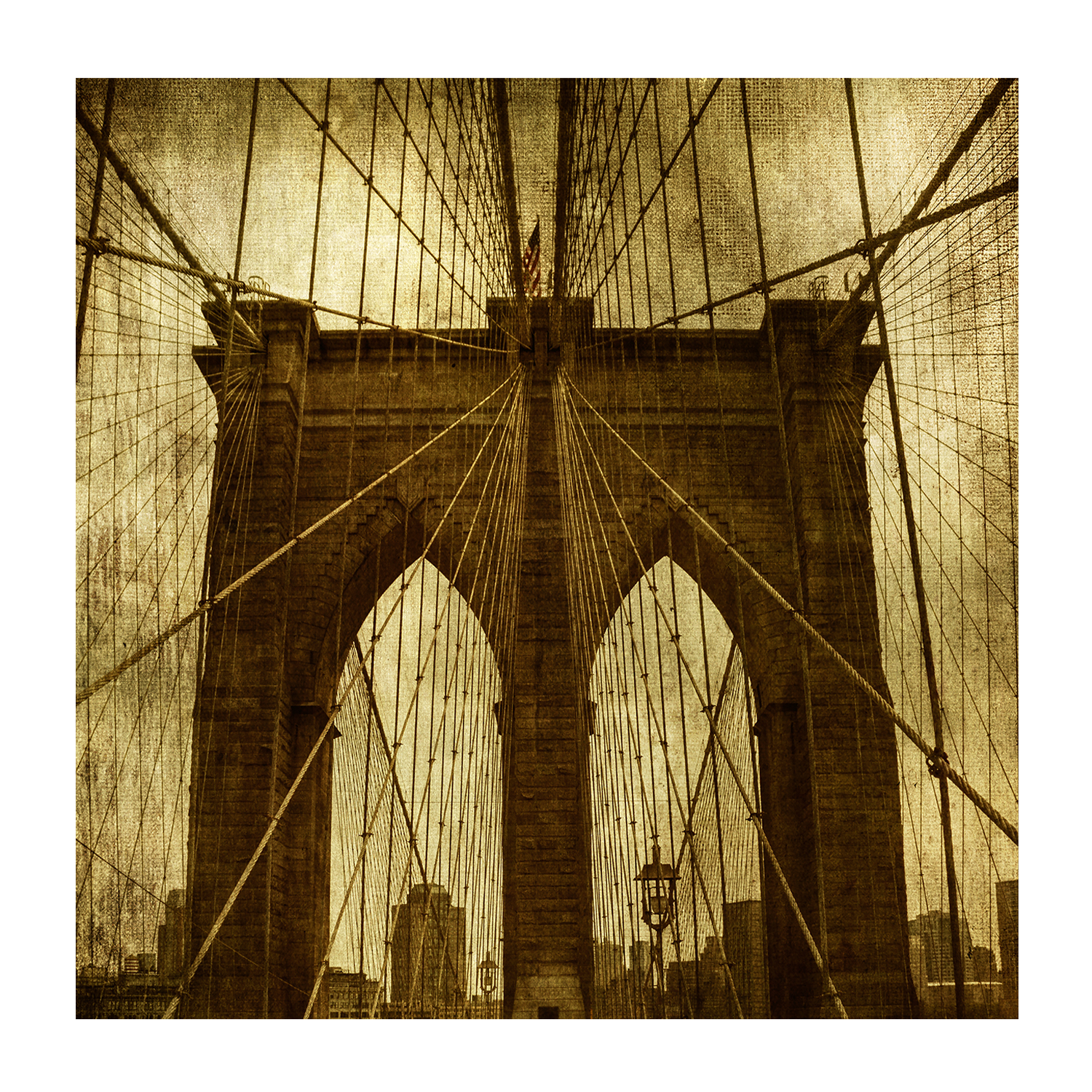 wall-art-print-canvas-poster-framed-The Ropes and Architecture of The Brooklyn Bridge in NYC, Industrial Spiders , By Andrew Paranavitana-2