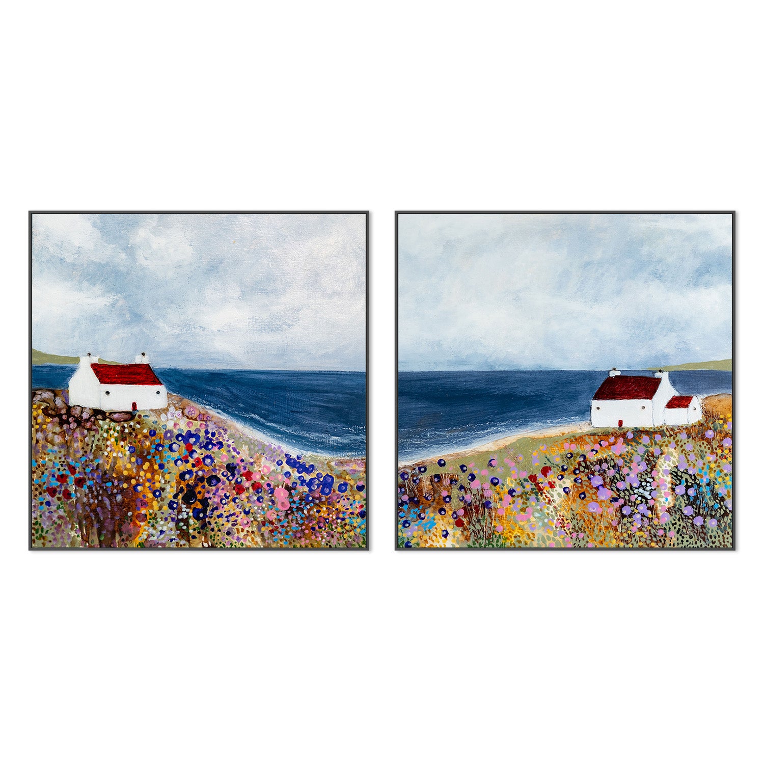 wall-art-print-canvas-poster-framed-The sound of the sea, Style A & B, Set Of 2 , By Louise O'Hara-3