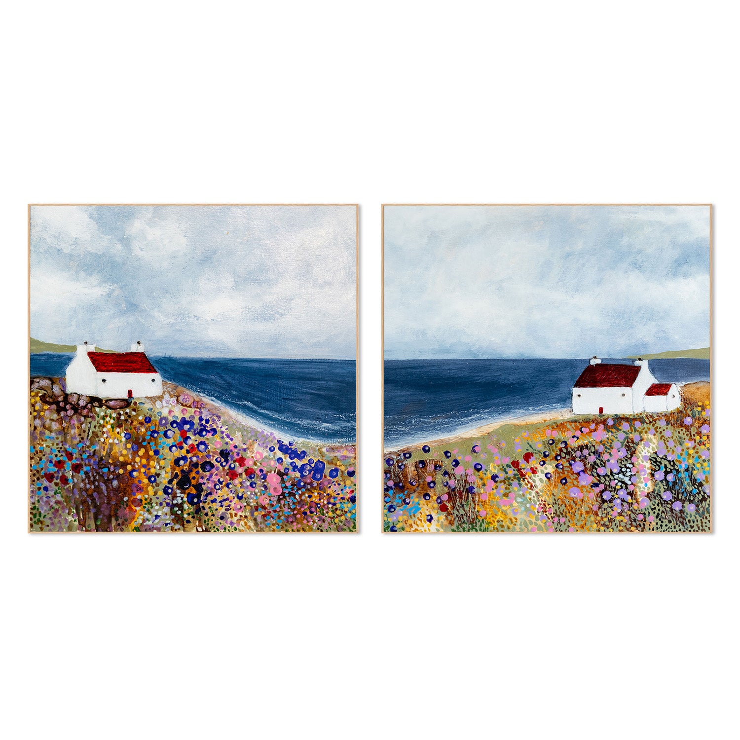 wall-art-print-canvas-poster-framed-The sound of the sea, Style A & B, Set Of 2 , By Louise O'Hara-4