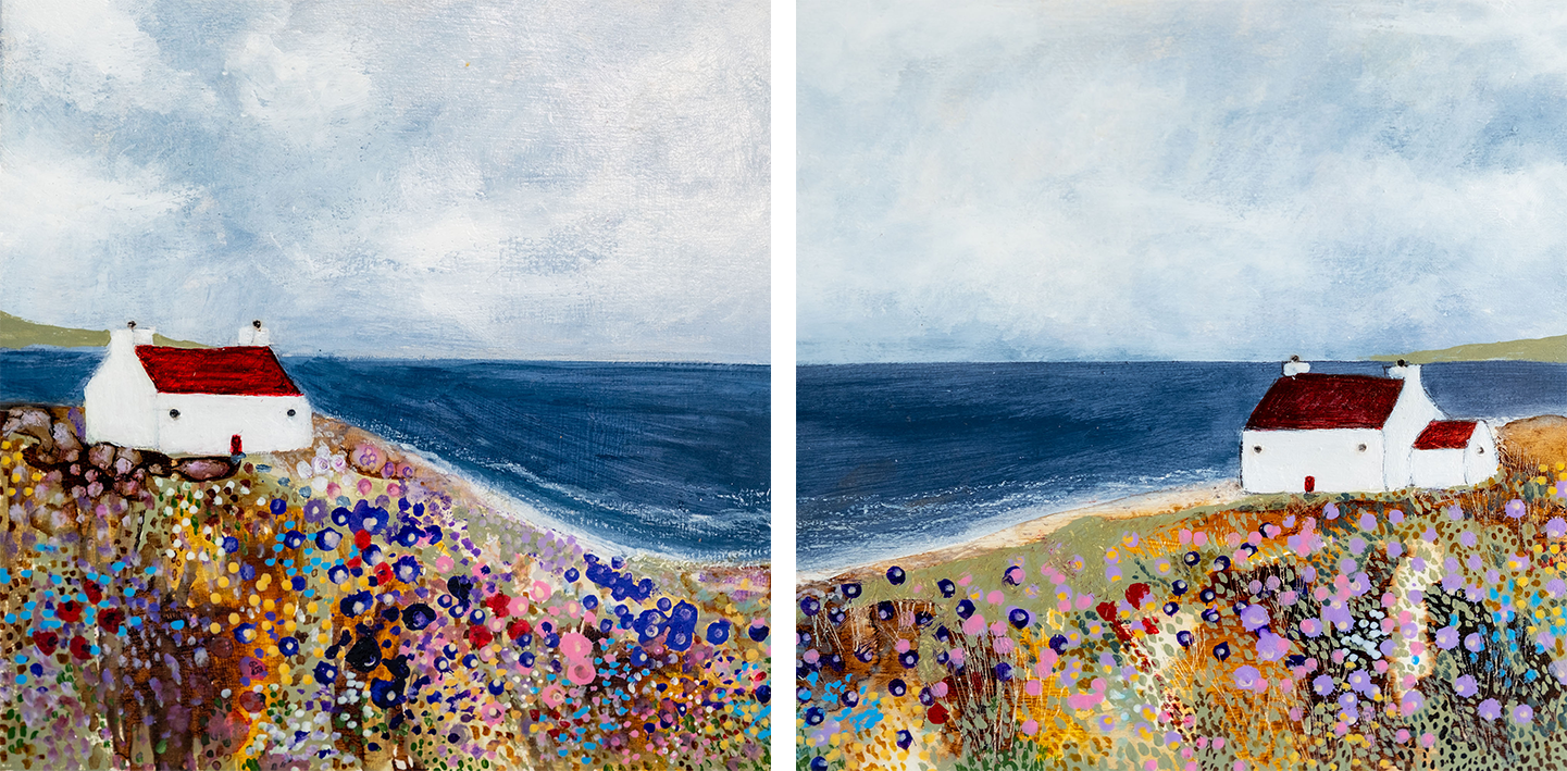 wall-art-print-canvas-poster-framed-The sound of the sea, Style A & B, Set Of 2 , By Louise O'Hara-8