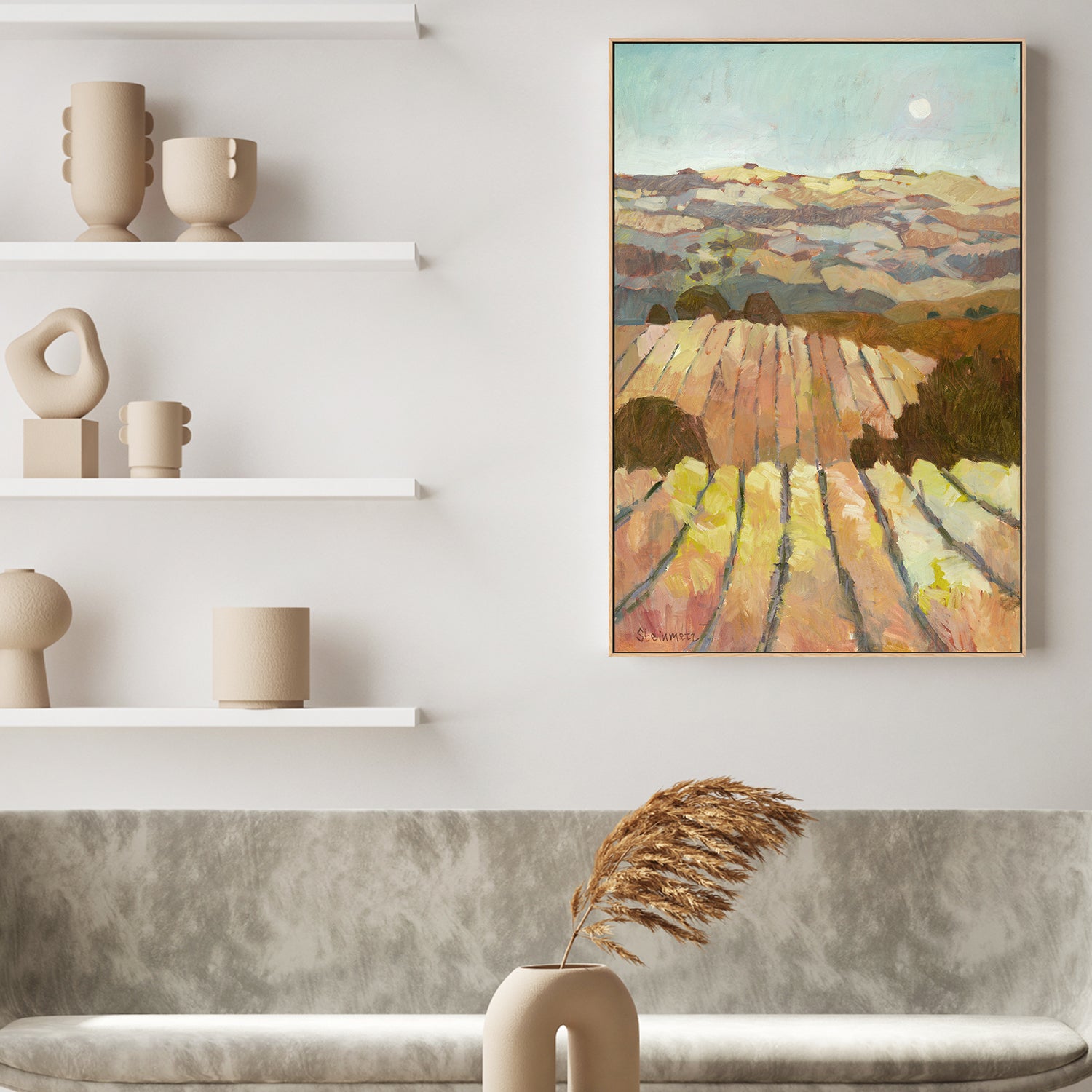 wall-art-print-canvas-poster-framed-The Vineyard Under the Moon , By Liana Steinmetz-2