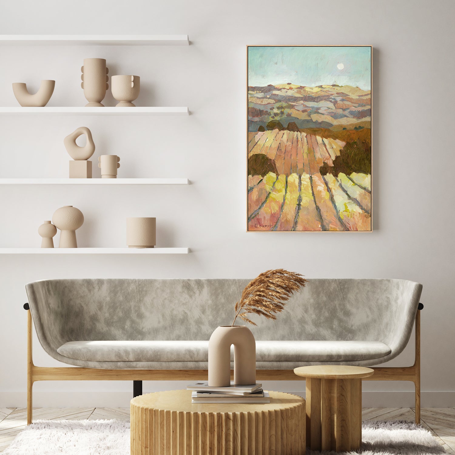 wall-art-print-canvas-poster-framed-The Vineyard Under the Moon , By Liana Steinmetz-7