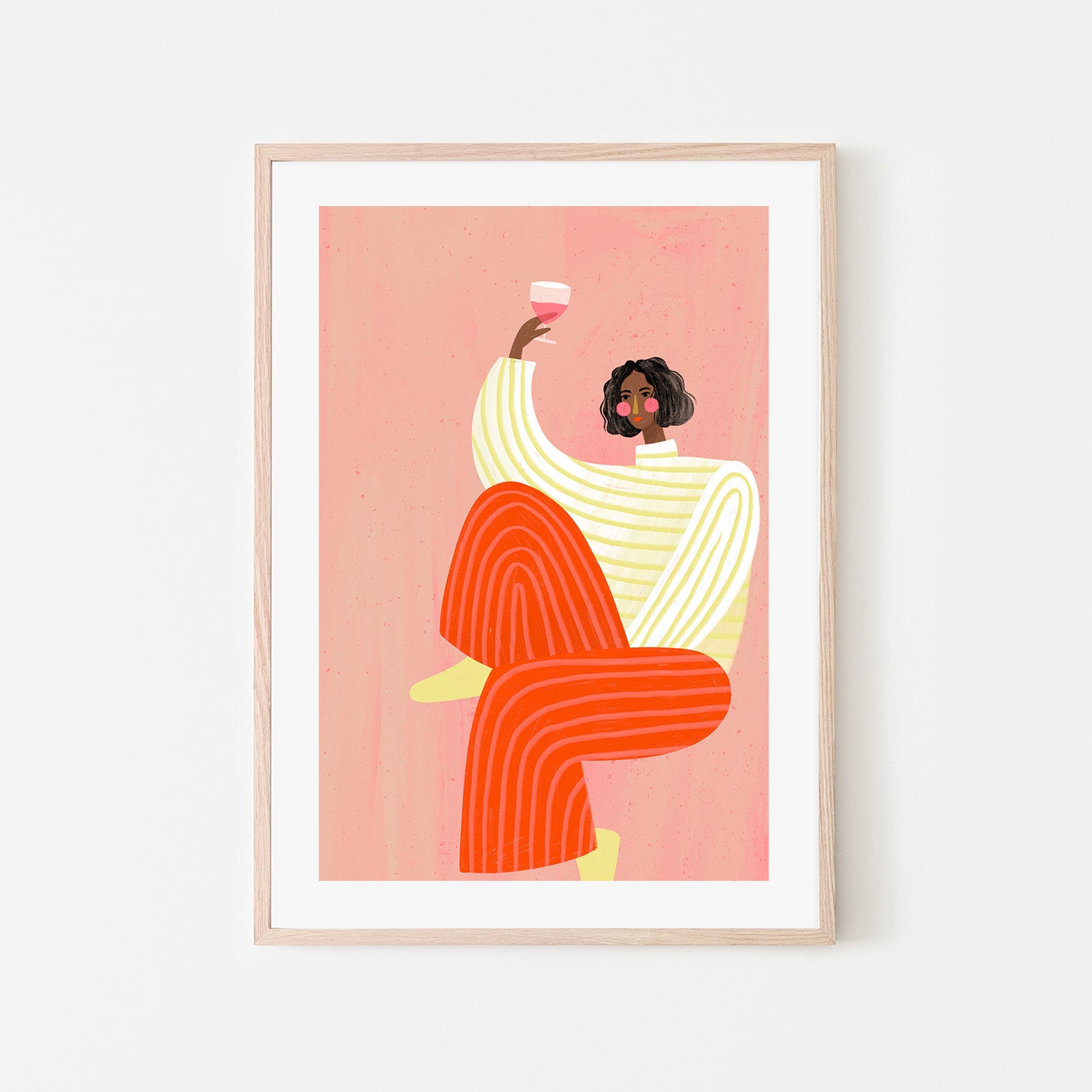 wall-art-print-canvas-poster-framed-The Woman With The Glass of Wine-6