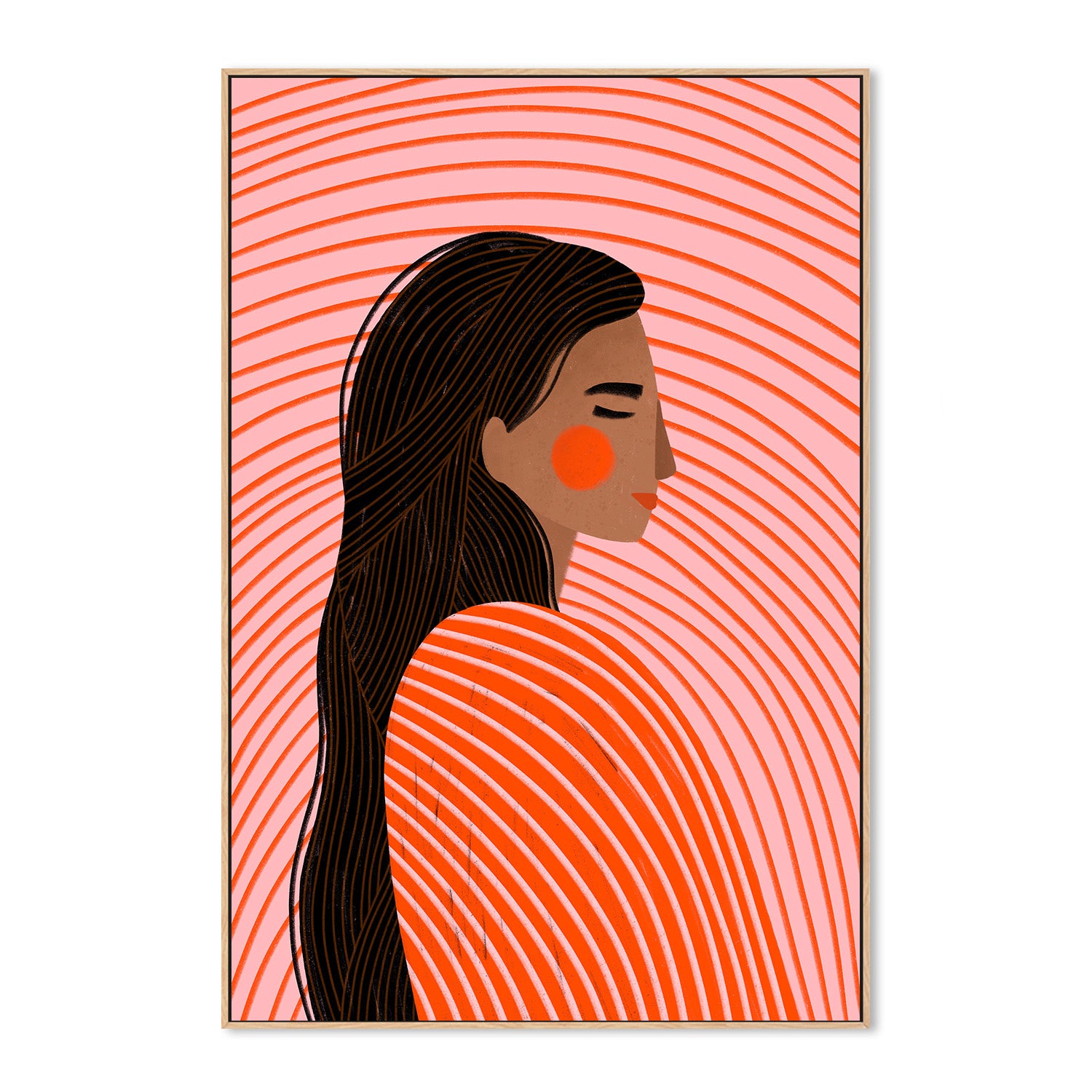wall-art-print-canvas-poster-framed-The Woman With the Lines-4