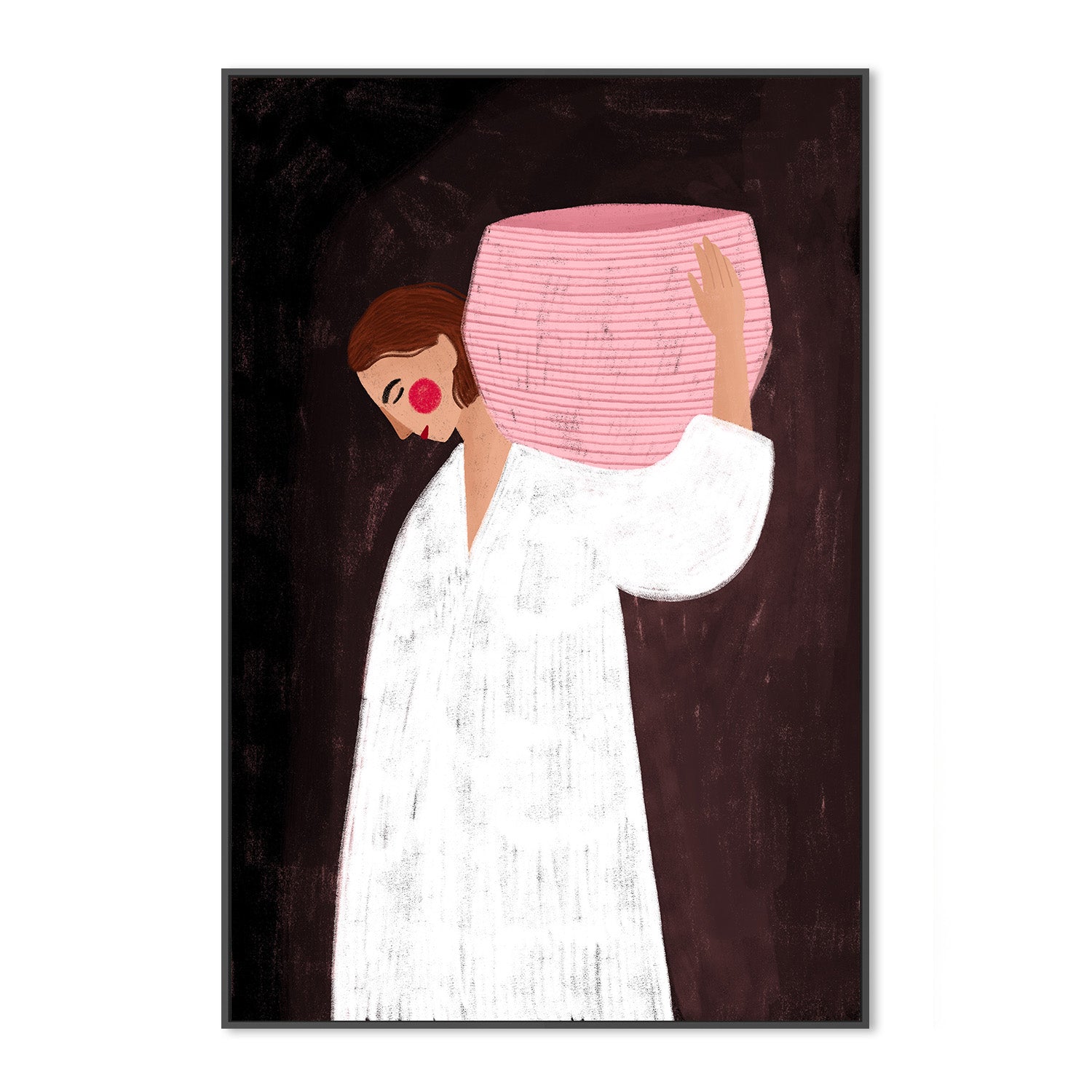 wall-art-print-canvas-poster-framed-The Woman with the Pink Basket-3