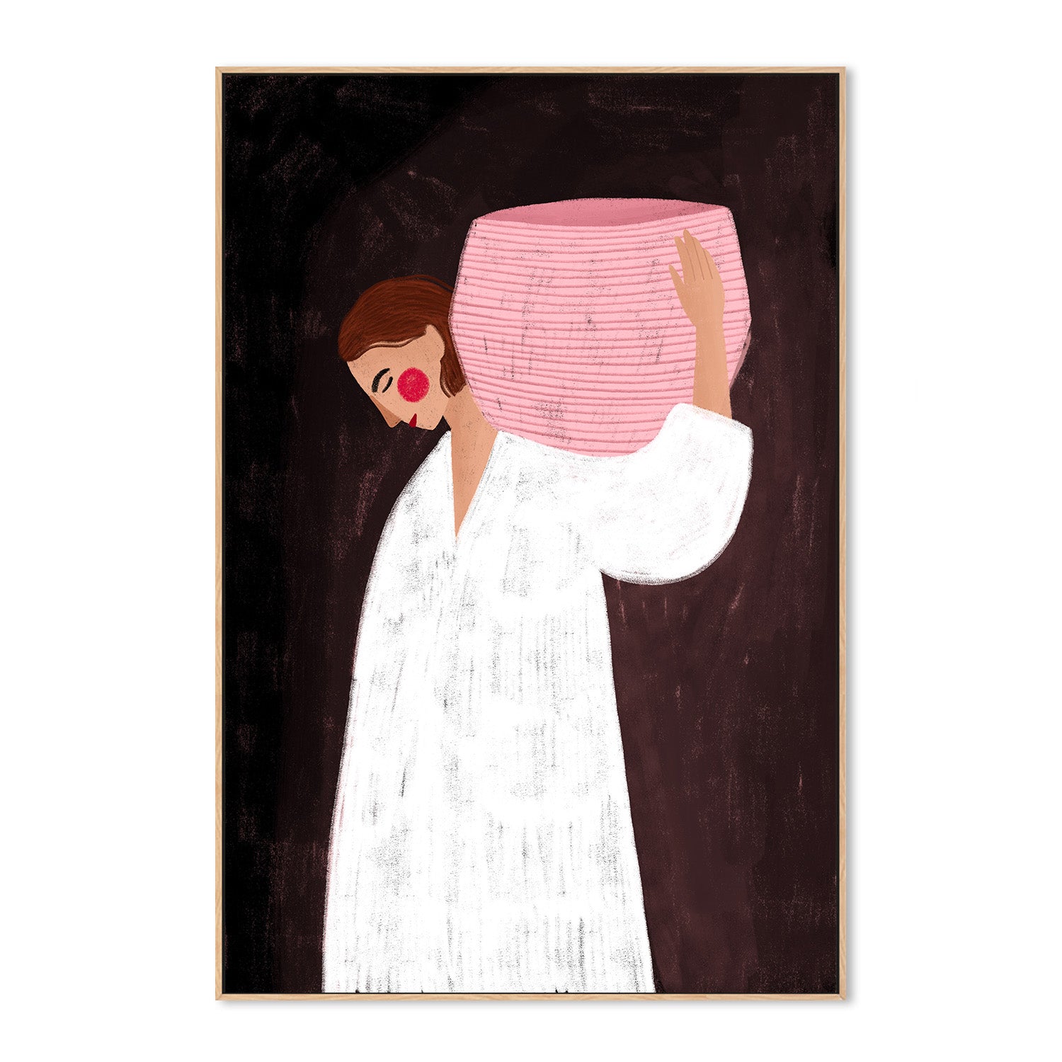wall-art-print-canvas-poster-framed-The Woman with the Pink Basket-4