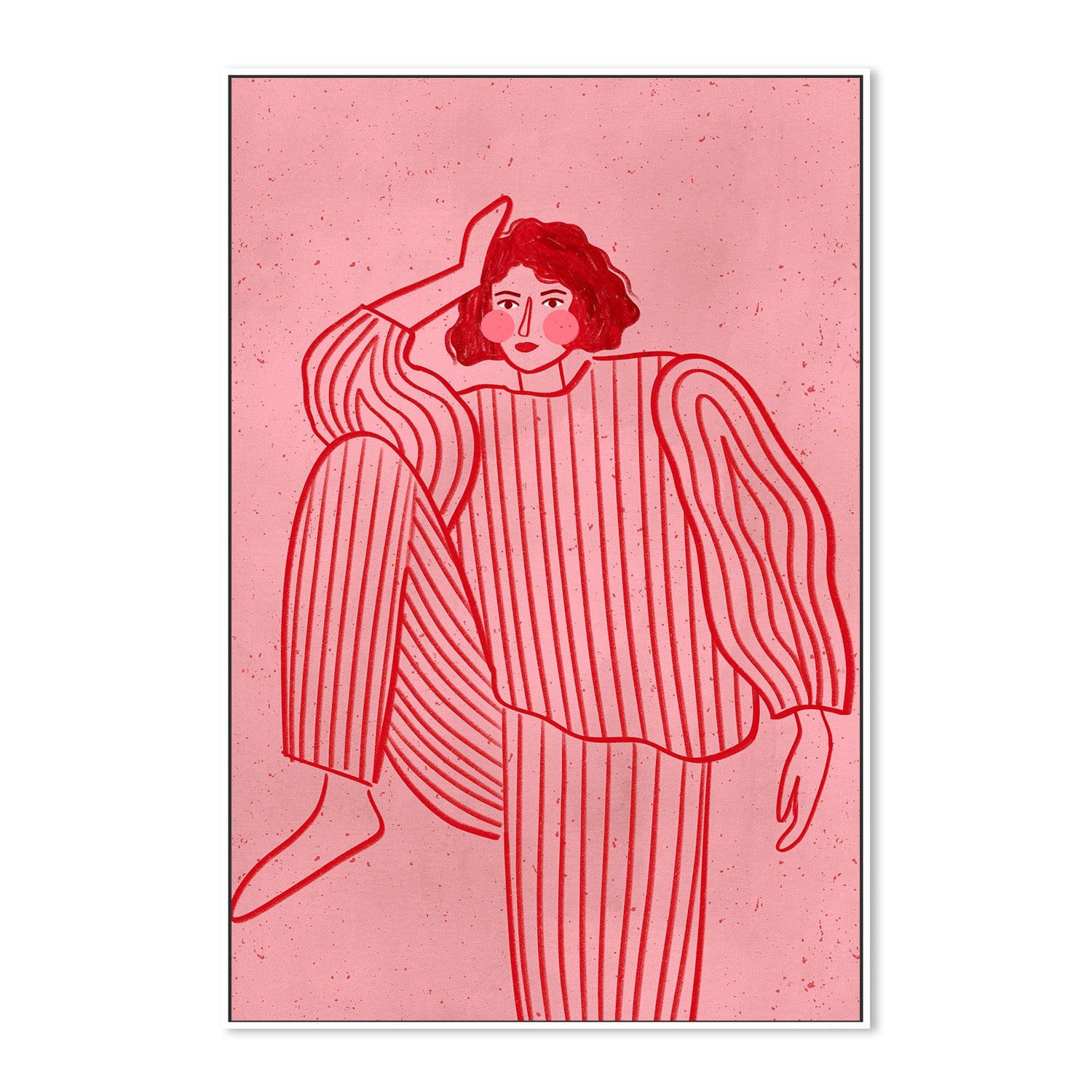 wall-art-print-canvas-poster-framed-The Woman With the Striped Pyjama-5