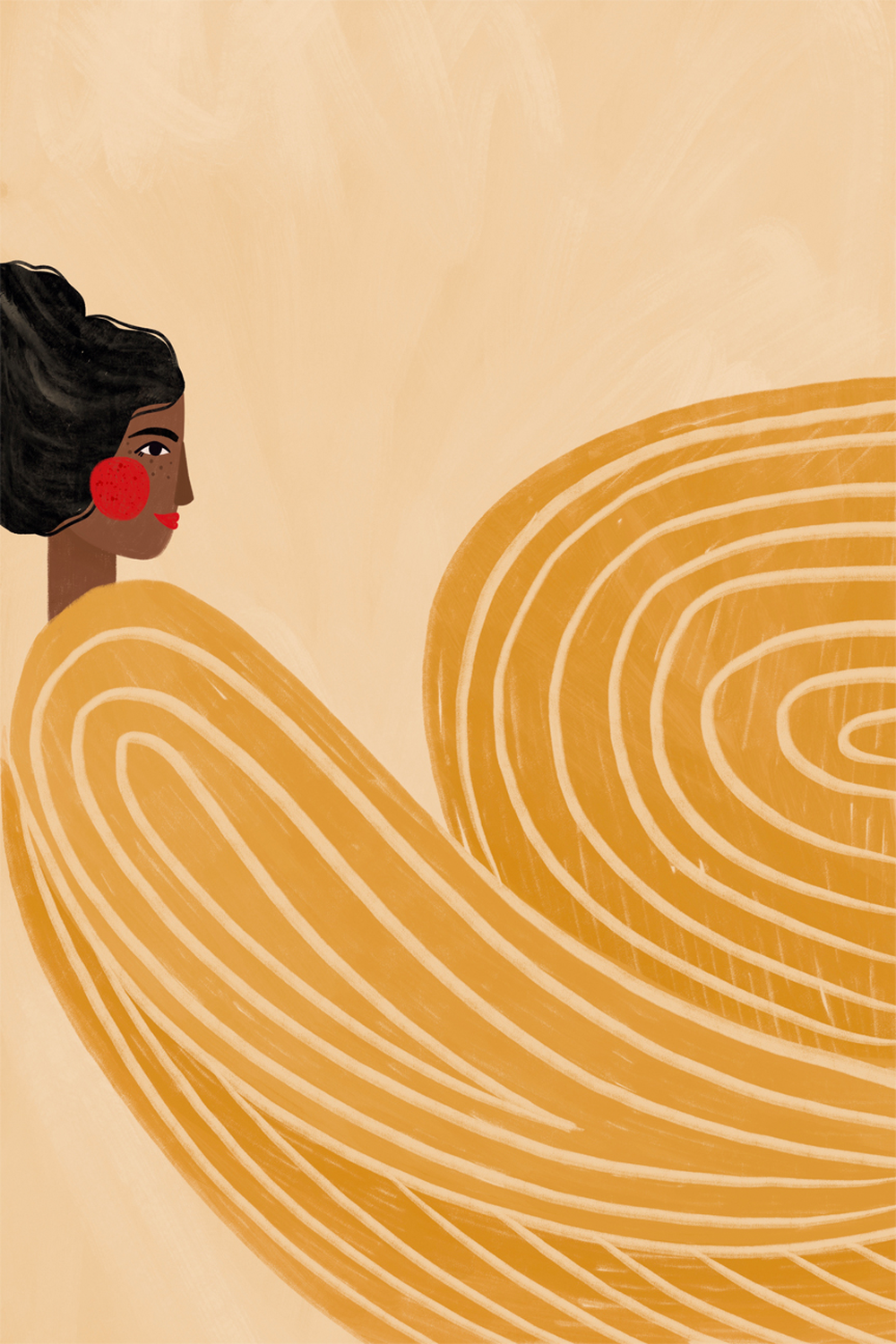 wall-art-print-canvas-poster-framed-The Woman With The Yellow Stripes , By Bea Muller-1