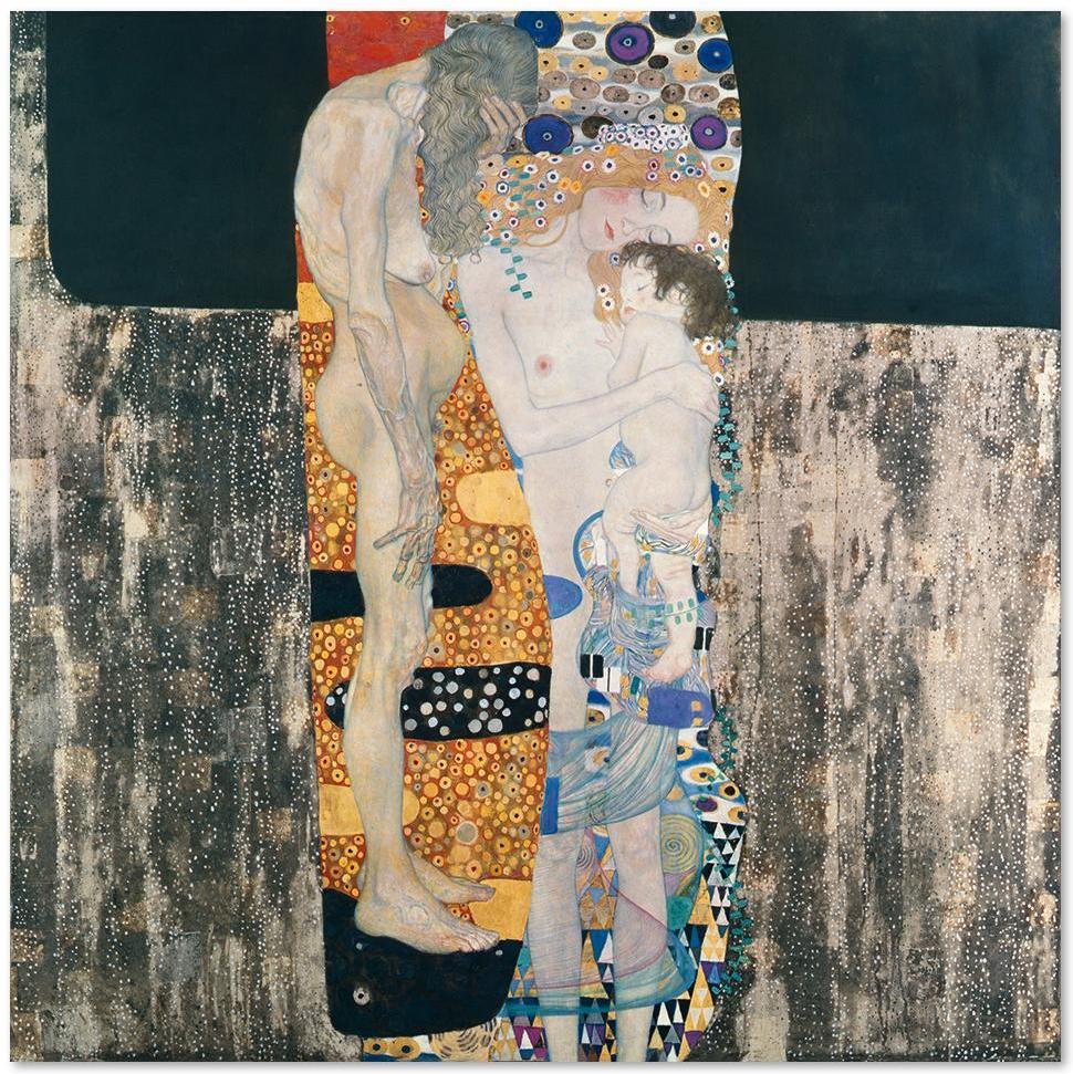 wall-art-print-canvas-poster-framed-Three Ages Of Woman, By Gustav Klimt-by-Gioia Wall Art-Gioia Wall Art