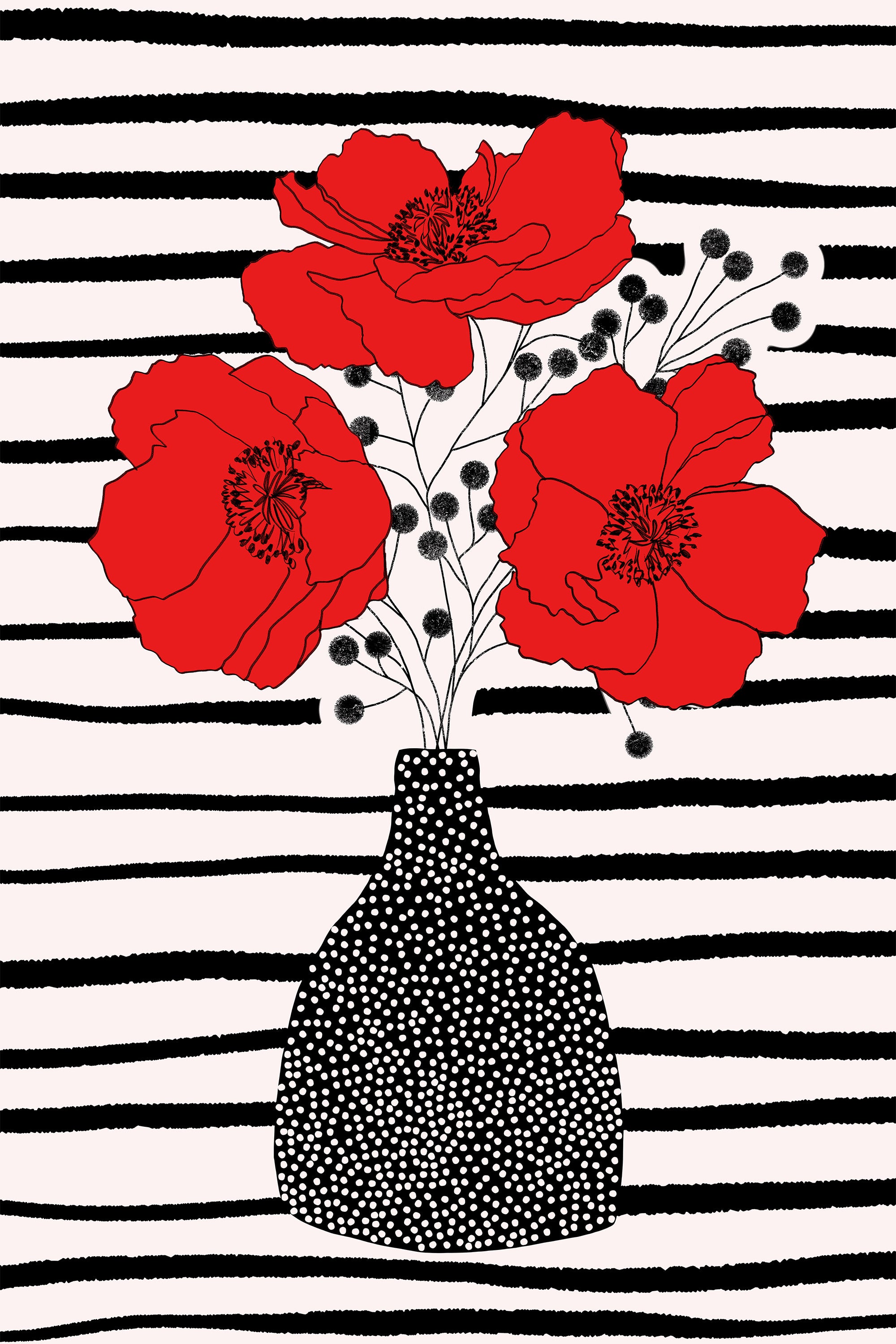 wall-art-print-canvas-poster-framed-Three Poppies-1
