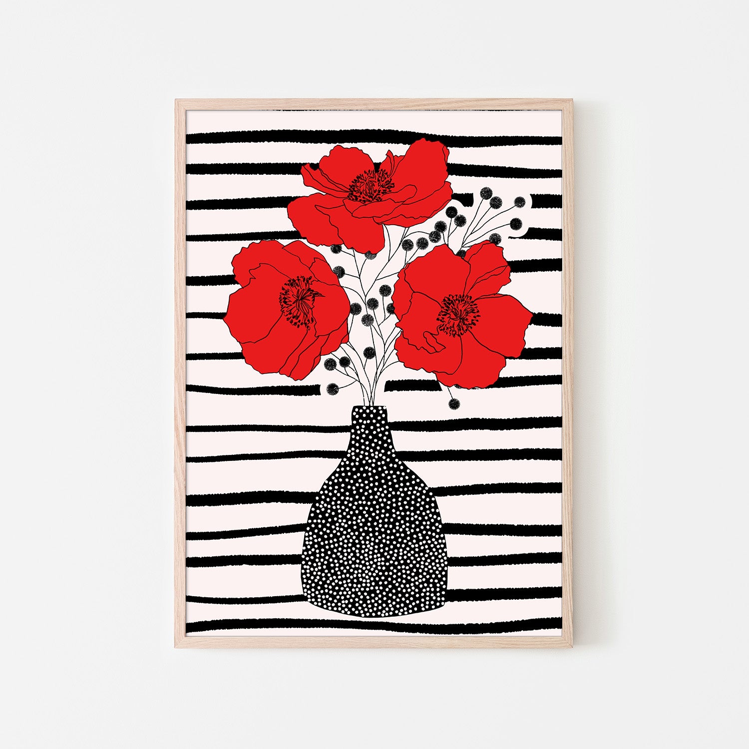 wall-art-print-canvas-poster-framed-Three Poppies-6