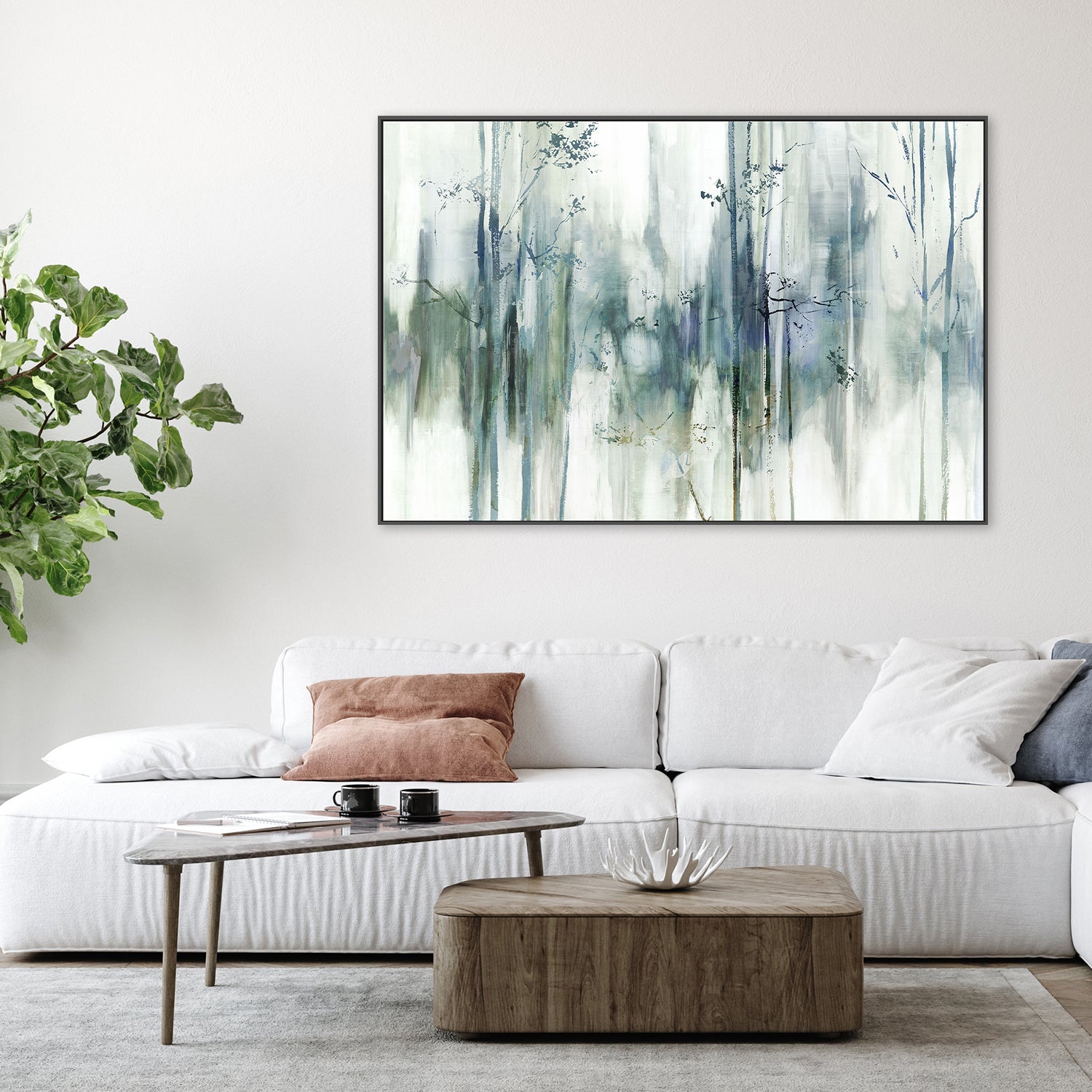 wall-art-print-canvas-poster-framed-Through The Blue Forest-7