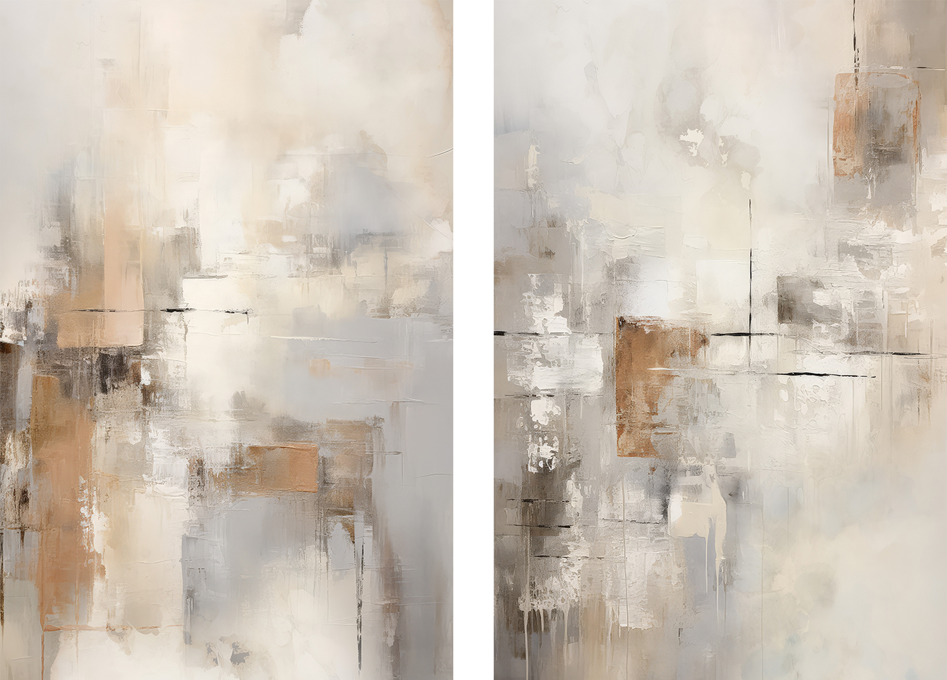 wall-art-print-canvas-poster-framed-Through The Mist, Style A & B, Set Of 2 , By Raymond Powers-1