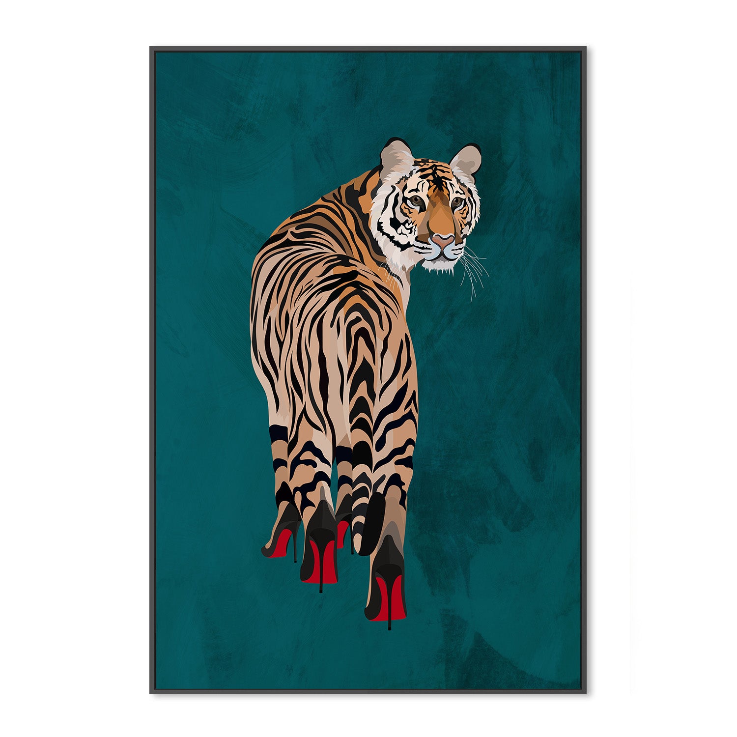 wall-art-print-canvas-poster-framed-Tiger Red Heels , By Sarah Manovski-3