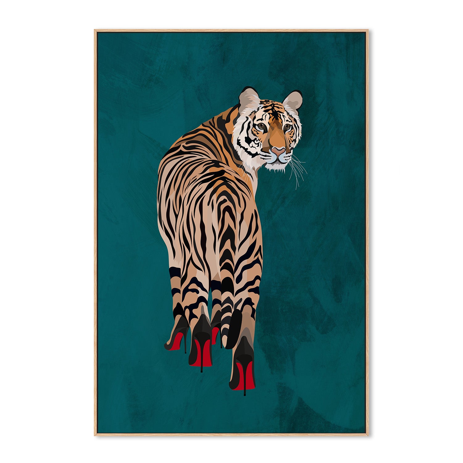 wall-art-print-canvas-poster-framed-Tiger Red Heels , By Sarah Manovski-4