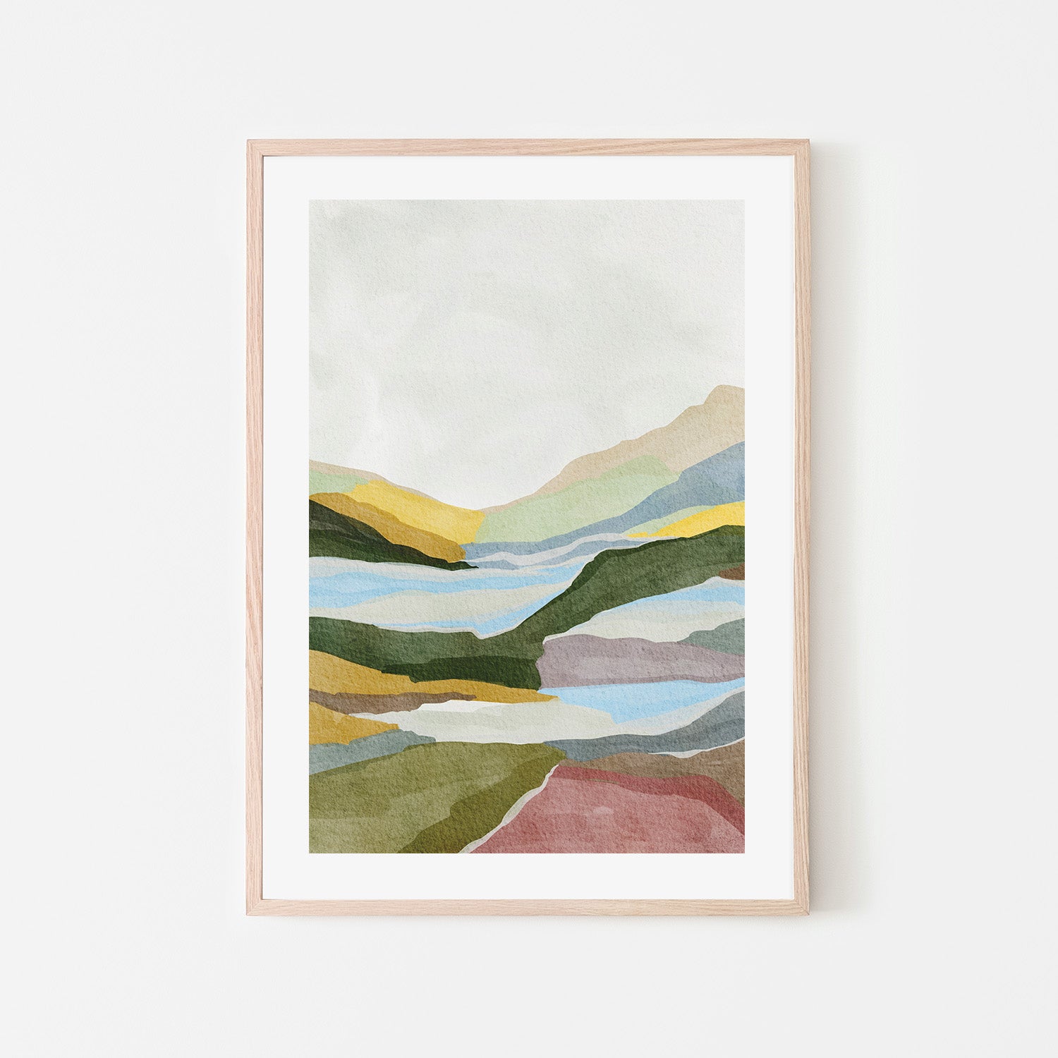 wall-art-print-canvas-poster-framed-Tranquil Hill View , By Nikita Jariwala-6