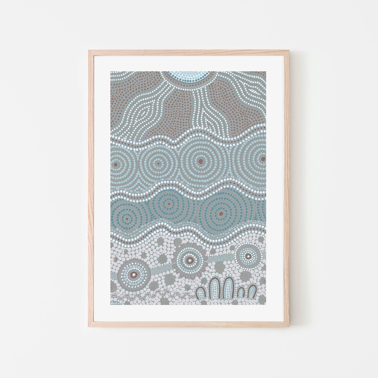 wall-art-print-canvas-poster-framed-Travelling Our Land, Muted Blue , By Domica Hill-6
