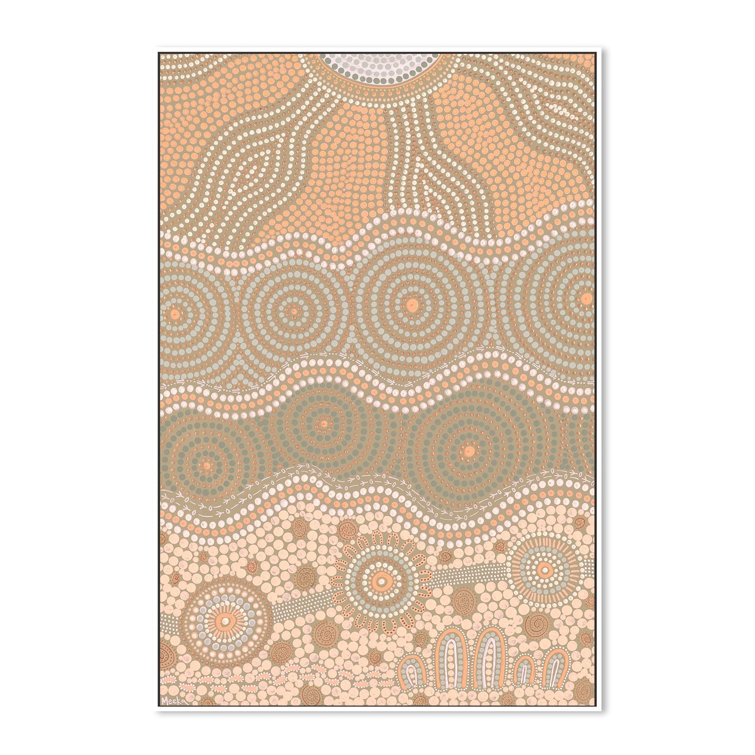 wall-art-print-canvas-poster-framed-Travelling Our Land, Orange And Green , By Domica Hill-5