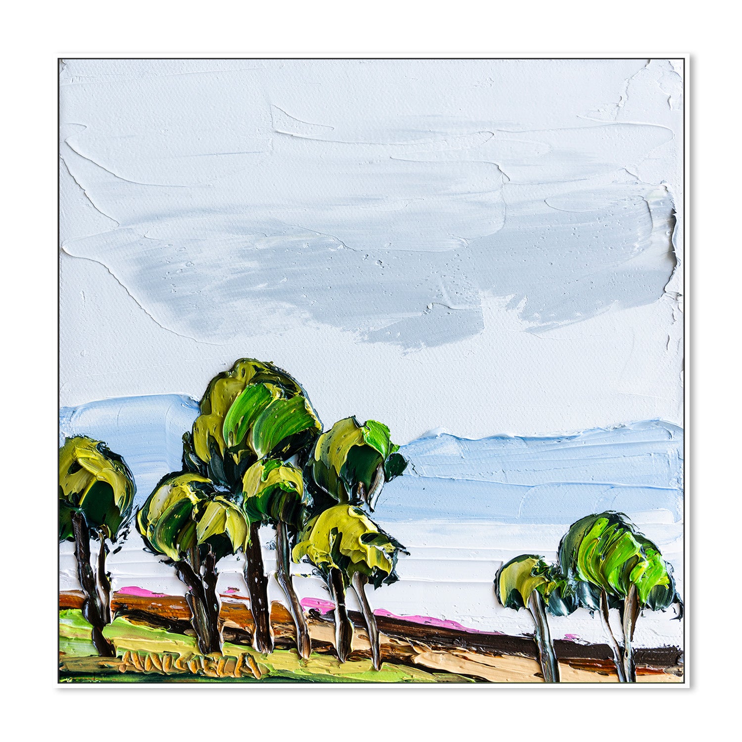 wall-art-print-canvas-poster-framed-Trees by the Lake-5