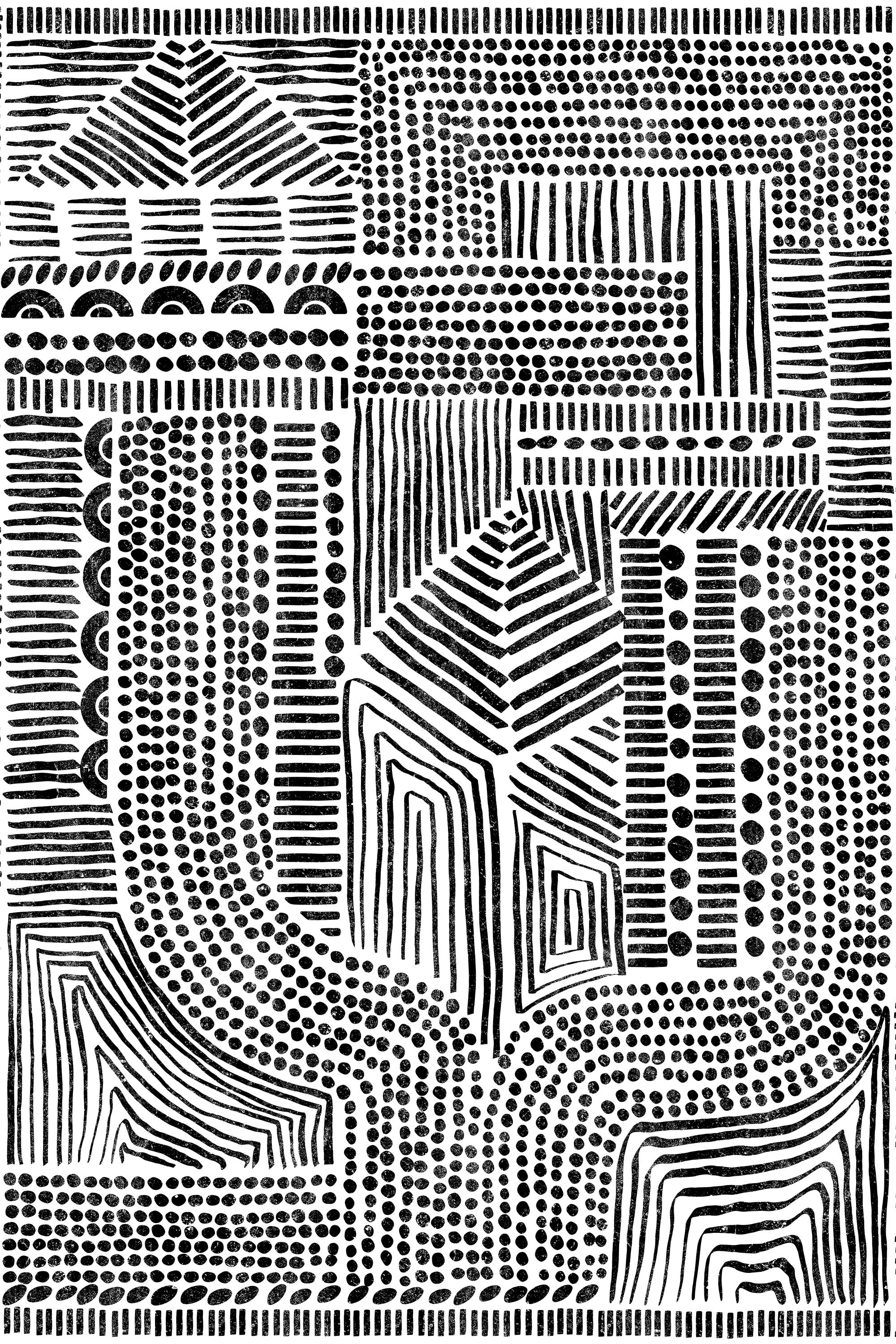 wall-art-print-canvas-poster-framed-Tribal Abstract, Style A-1