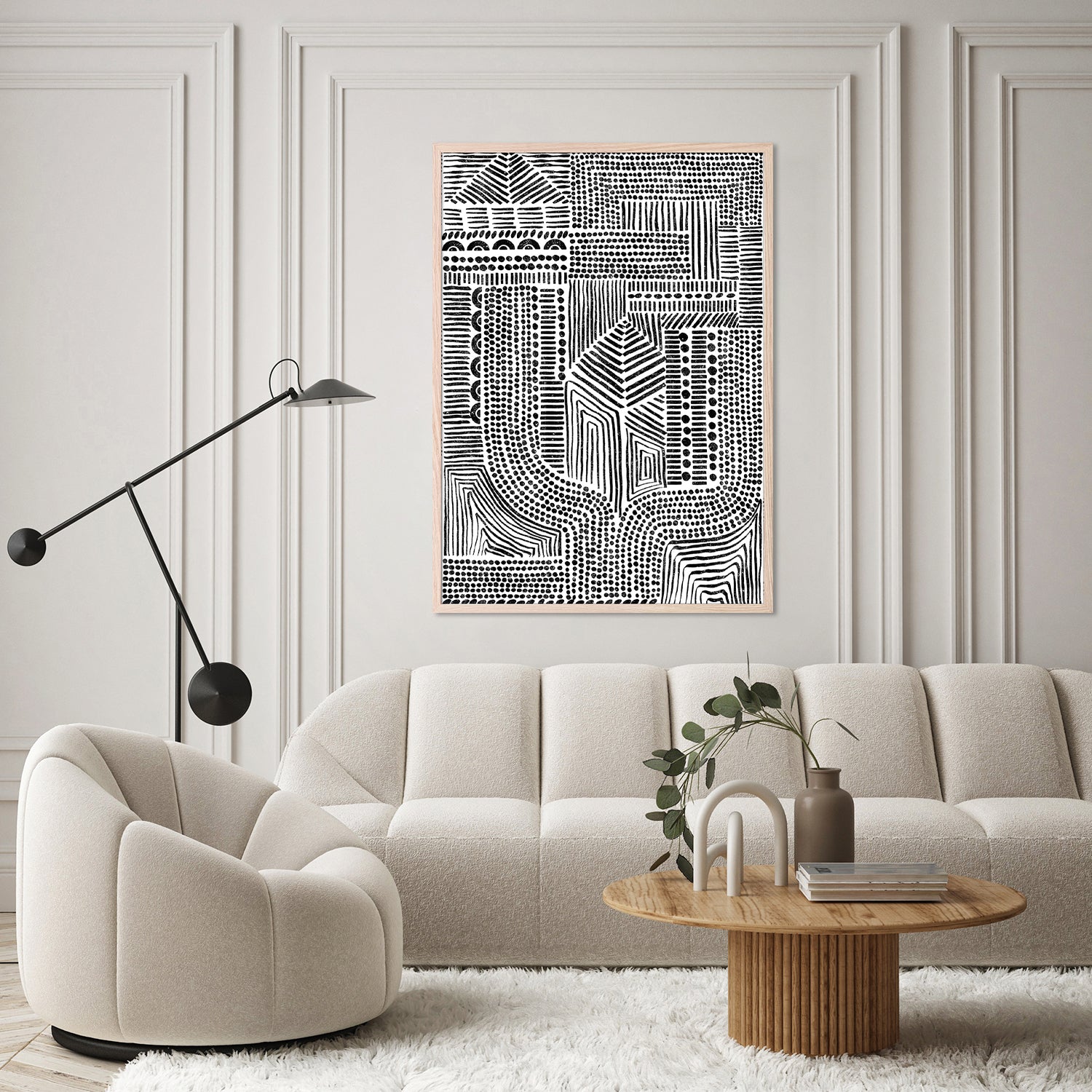 wall-art-print-canvas-poster-framed-Tribal Abstract, Style A-9