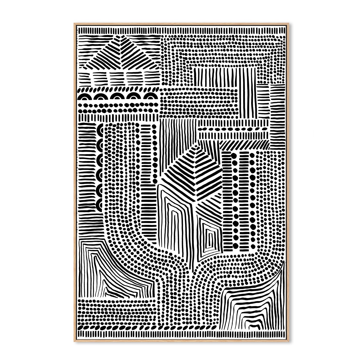 wall-art-print-canvas-poster-framed-Tribal Abstract, Style B-4