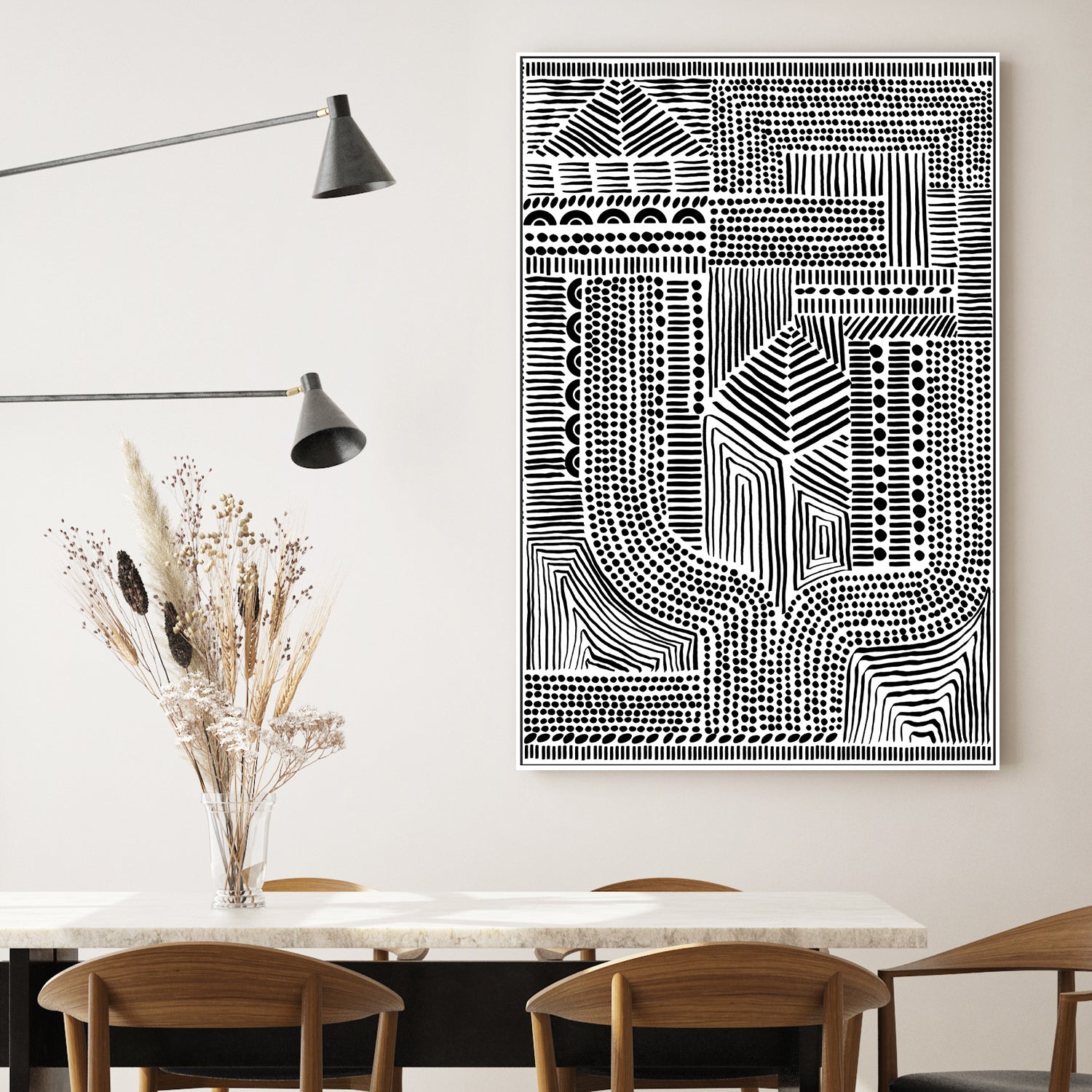 wall-art-print-canvas-poster-framed-Tribal Abstract, Style B-7