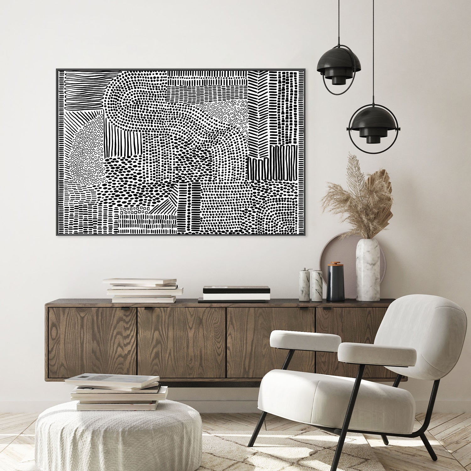 wall-art-print-canvas-poster-framed-Tribal Tapestry, Style D-8
