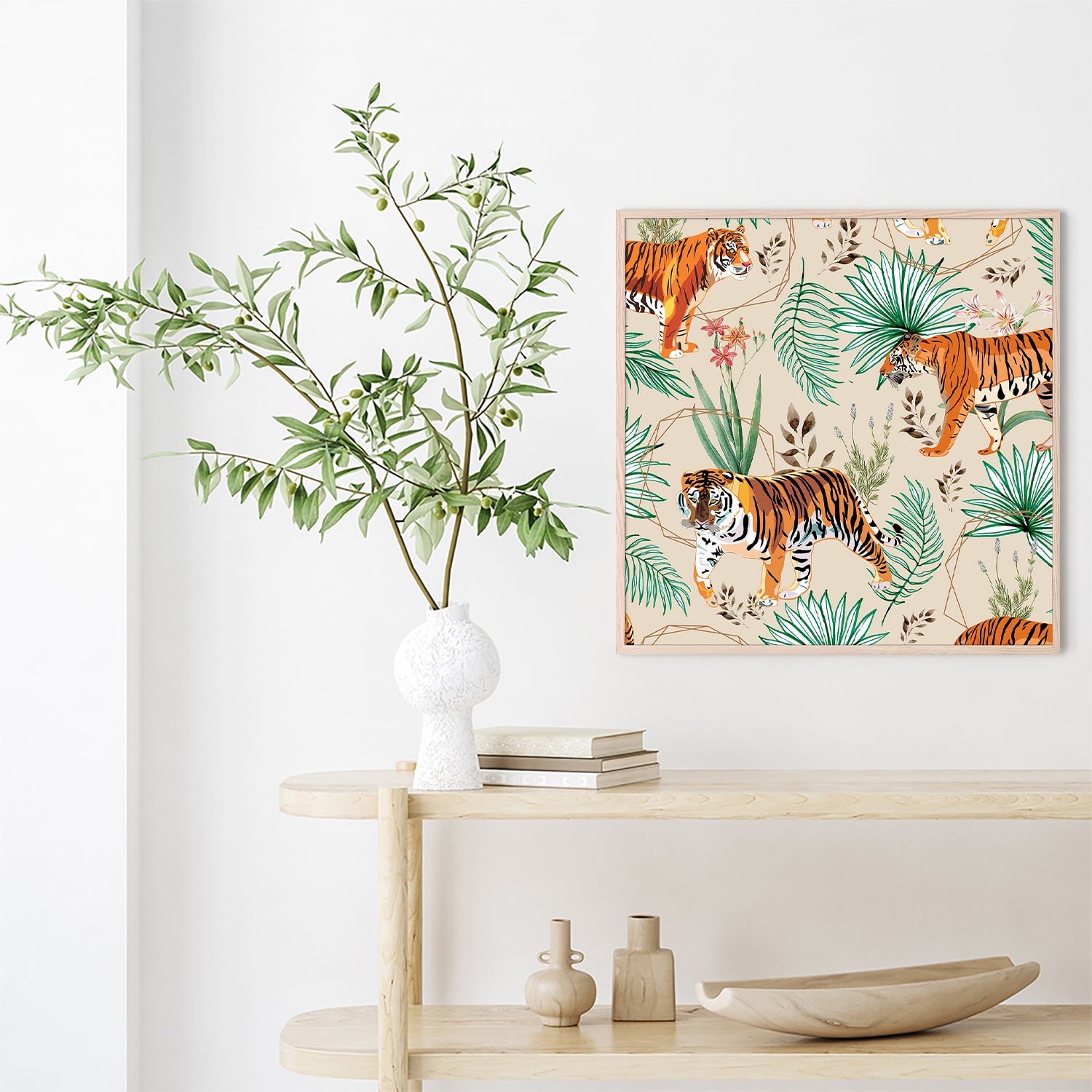wall-art-print-canvas-poster-framed-Tropical and Tigers-9