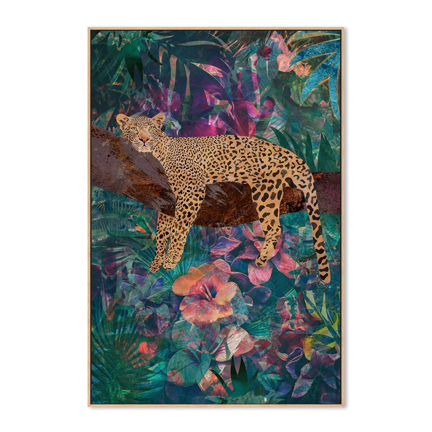 wall-art-print-canvas-poster-framed-Tropical Jungle Leopard No Glasses , By Sarah Manovski-4