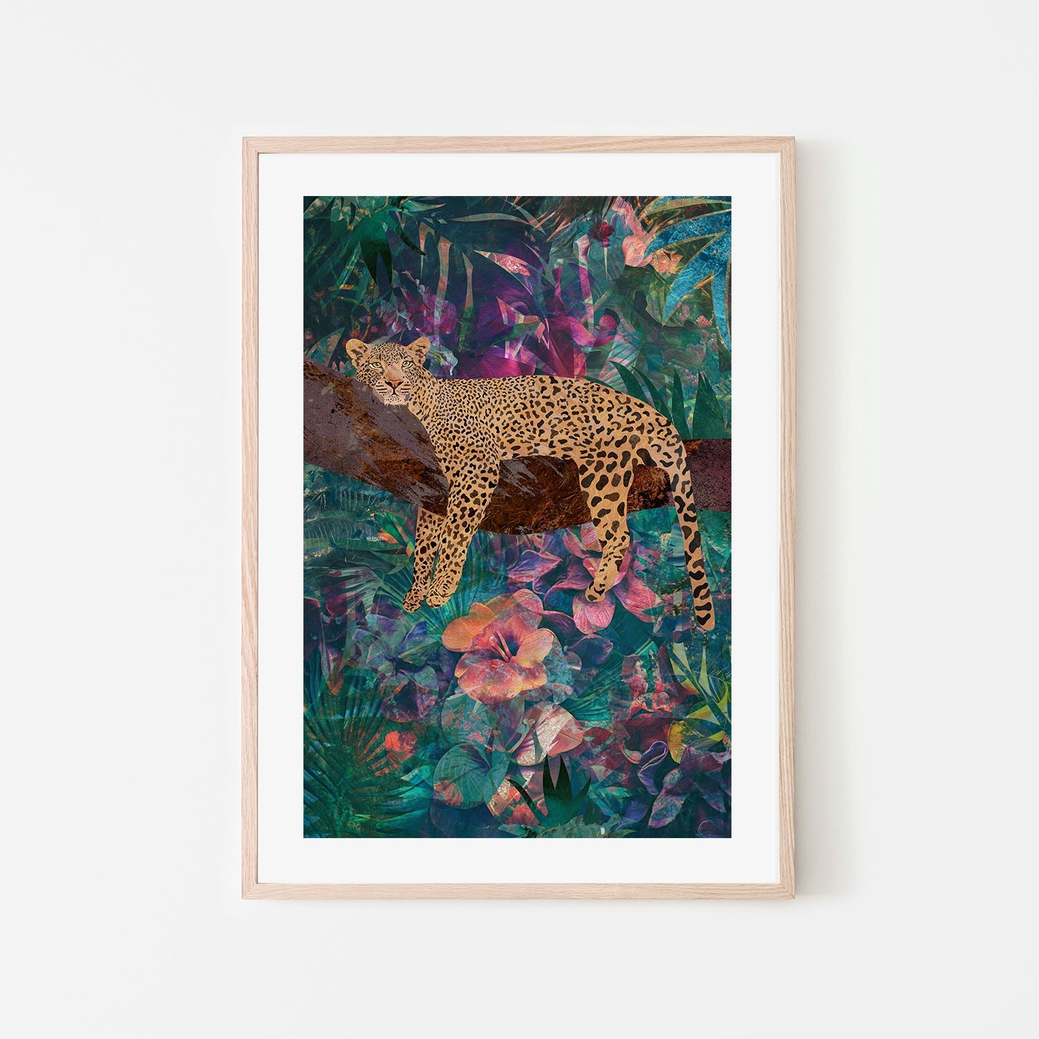 wall-art-print-canvas-poster-framed-Tropical Jungle Leopard No Glasses , By Sarah Manovski-6
