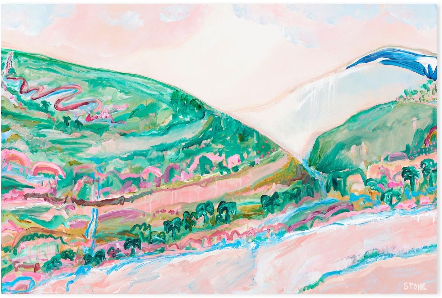 wall-art-print-canvas-poster-framed-Tropical Mountains , By Belinda Stone-GIOIA-WALL-ART