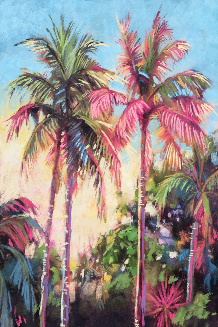 wall-art-print-canvas-poster-framed-Tropical Palm Trees, Style B , By Nina Blue-1