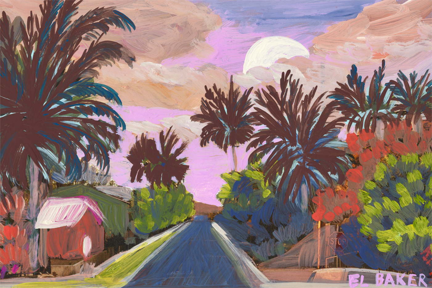 wall-art-print-canvas-poster-framed-Tropical Street , By Eleanor Baker-1