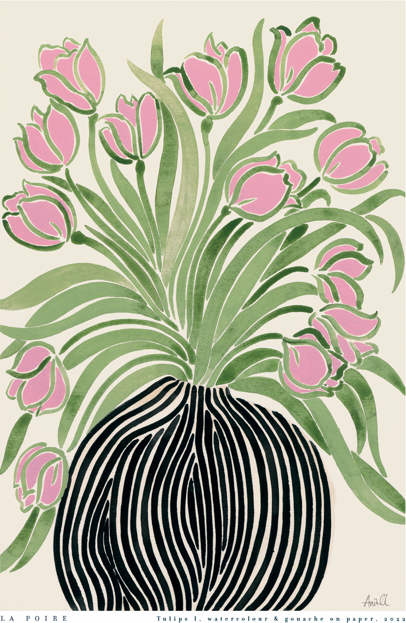 wall-art-print-canvas-poster-framed-Tulips Style B , By La Poire-GIOIA-WALL-ART